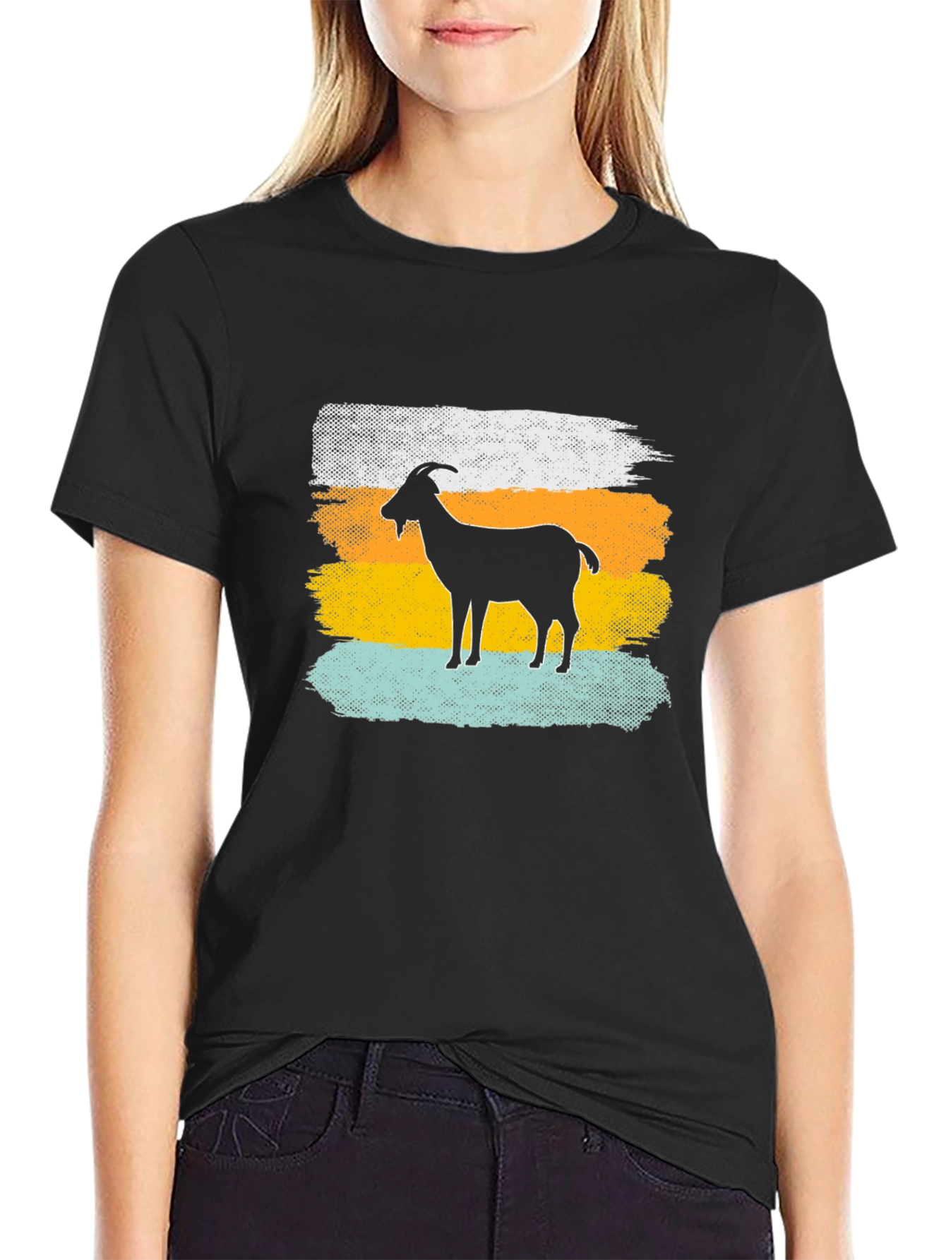 Goat Silhouette Graphic Tee - Unisex Black T-Shirt