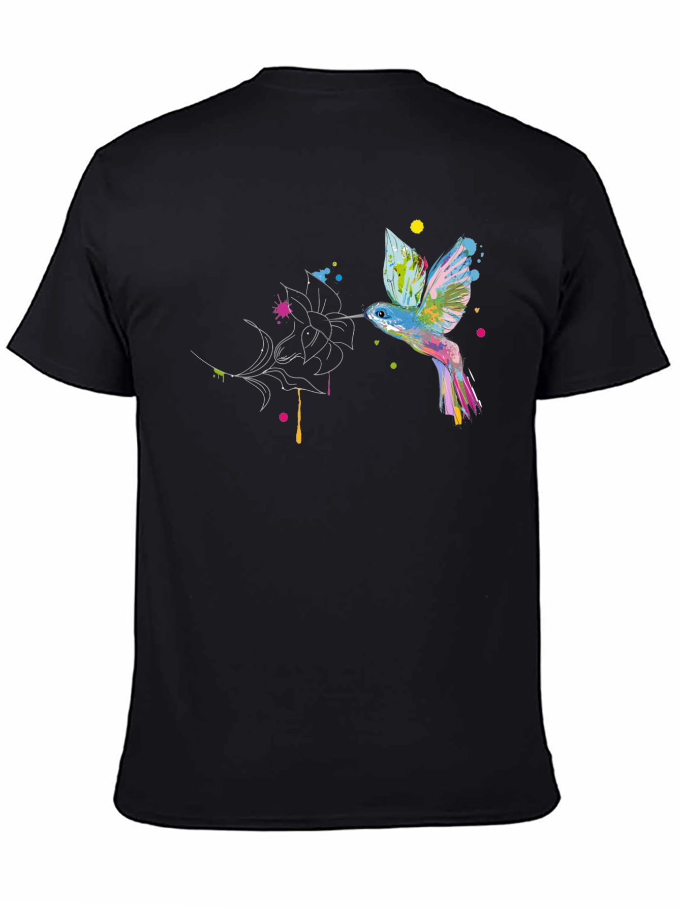 Hummingbird Graphic Black T-Shirt