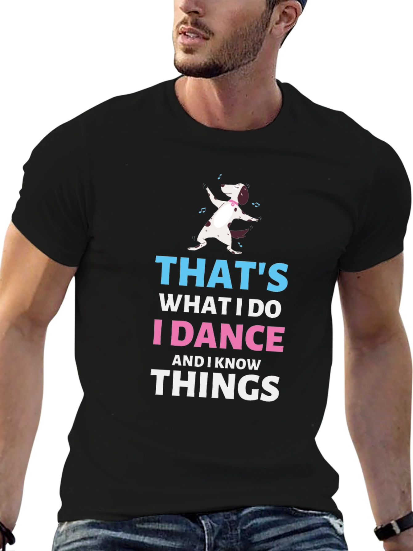 I Dance and I Know Things Dog T-Shirt – Funny Dance Dog Tee