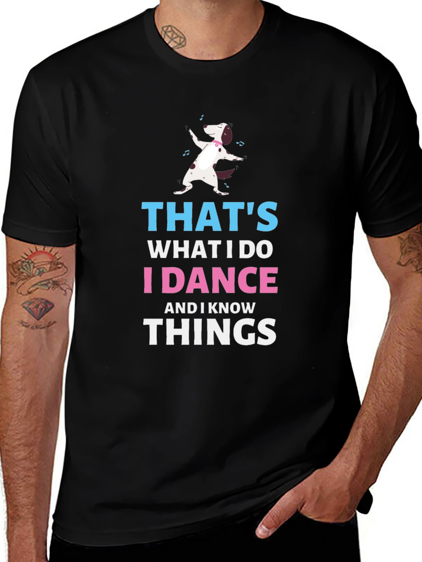 I Dance and I Know Things Dog T-Shirt – Funny Dance Dog Tee