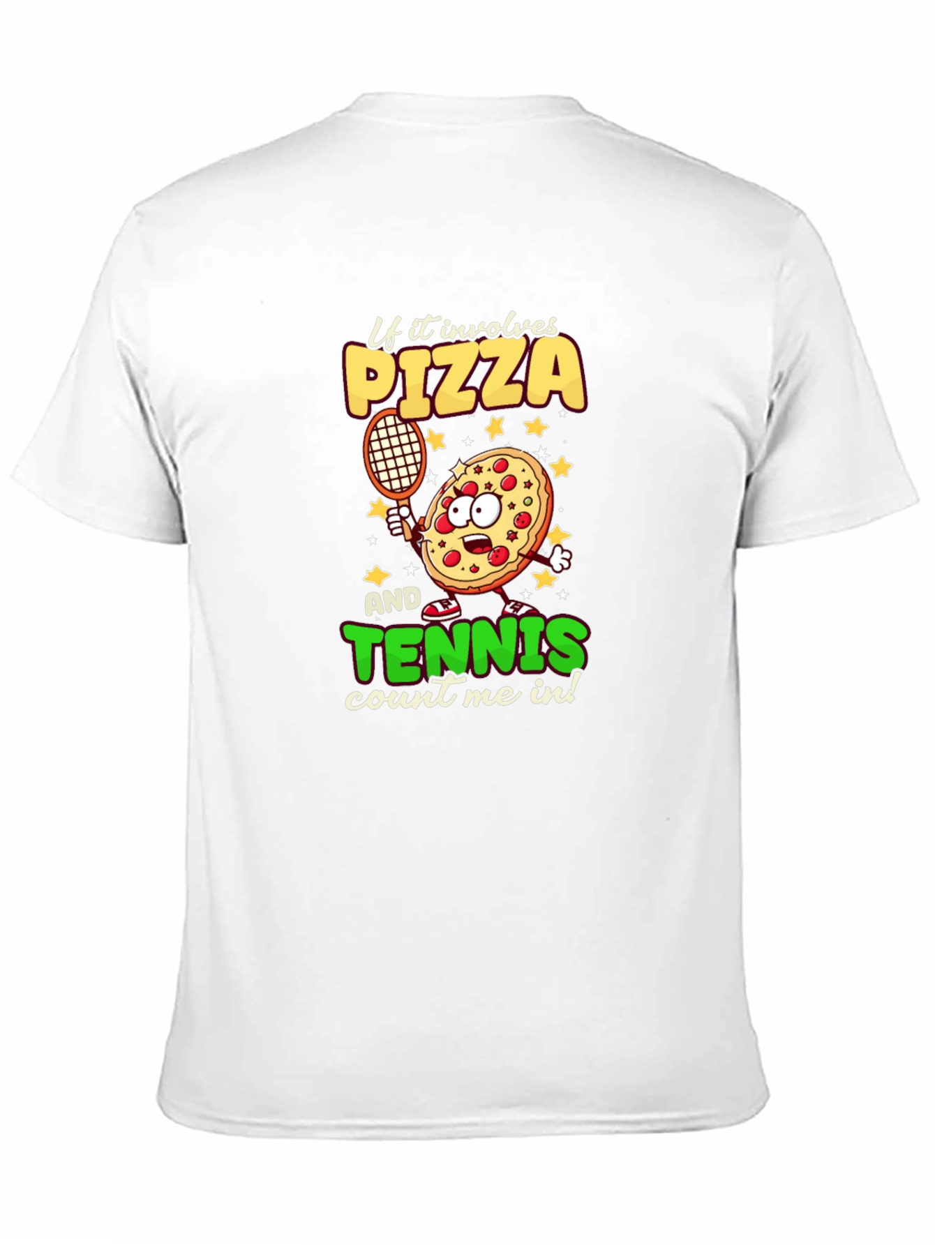 Pizza Tennis Graphic Tee - Foodie Sports T-Shirt