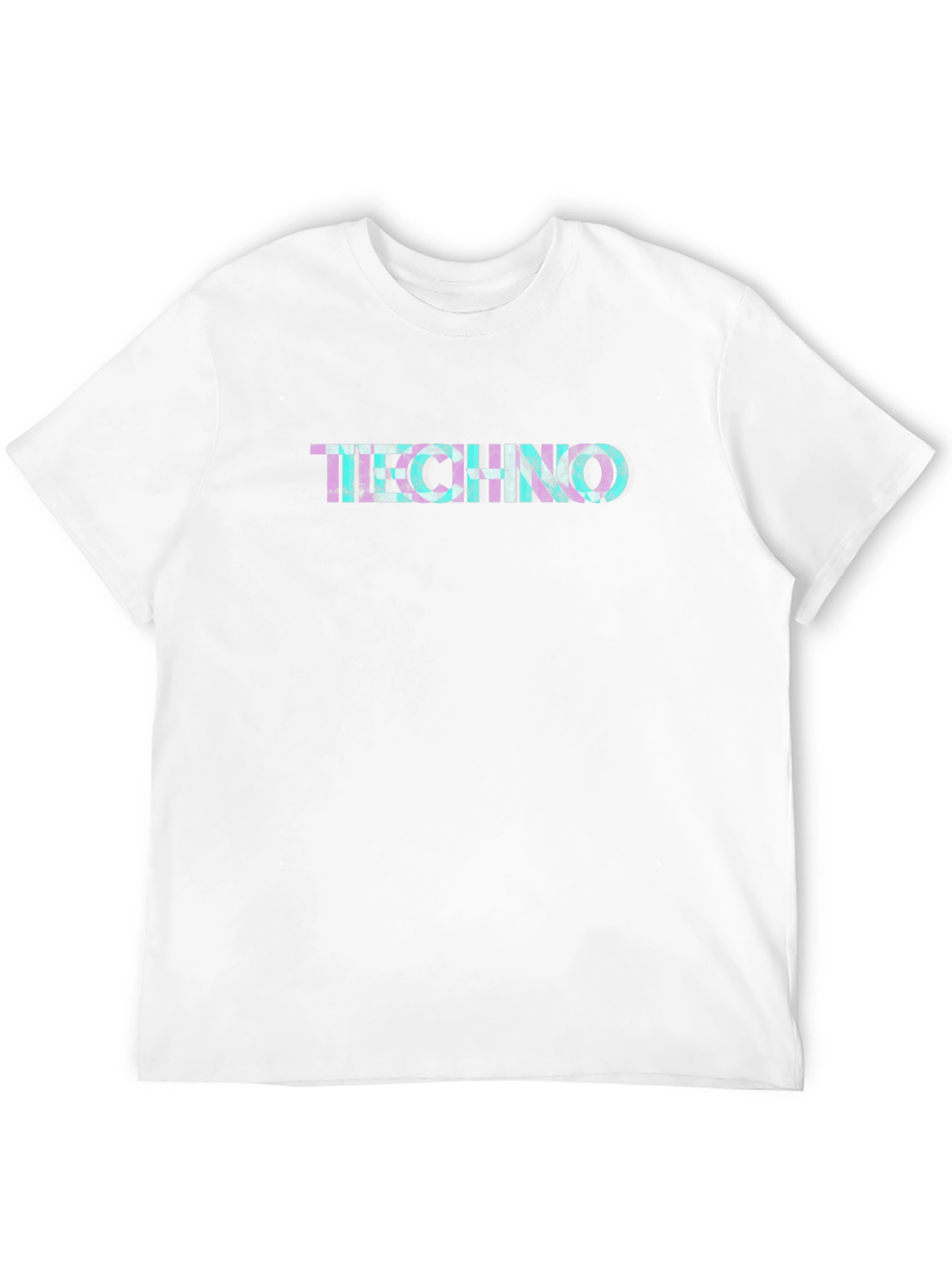 Techno Graphic Print Crew Neck T-Shirt