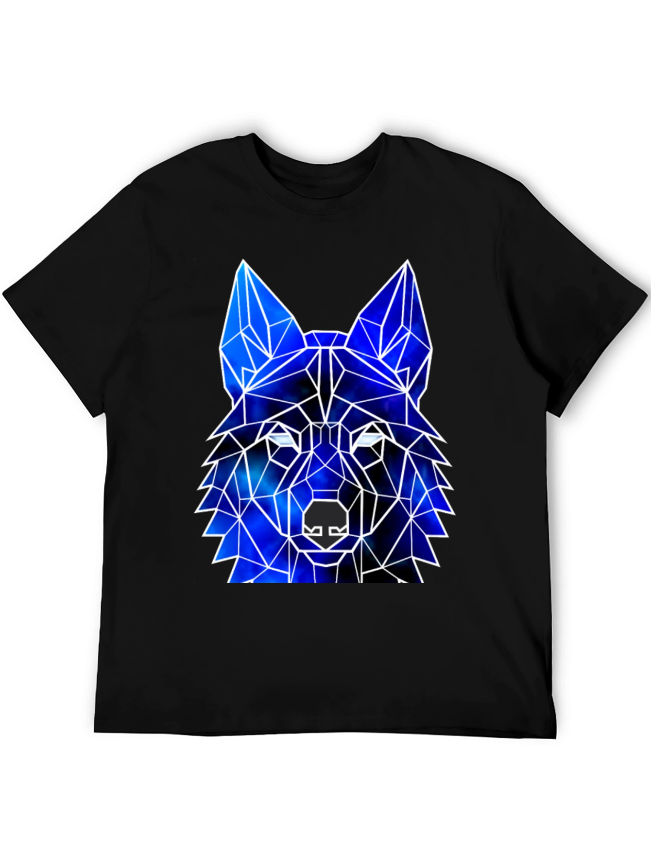 Geometric Wolf Galaxy T-Shirt | Cosmic Wolf Graphic Tee | Space Animal Shirt | Wolf Lover Gift | Free Shipping $50+