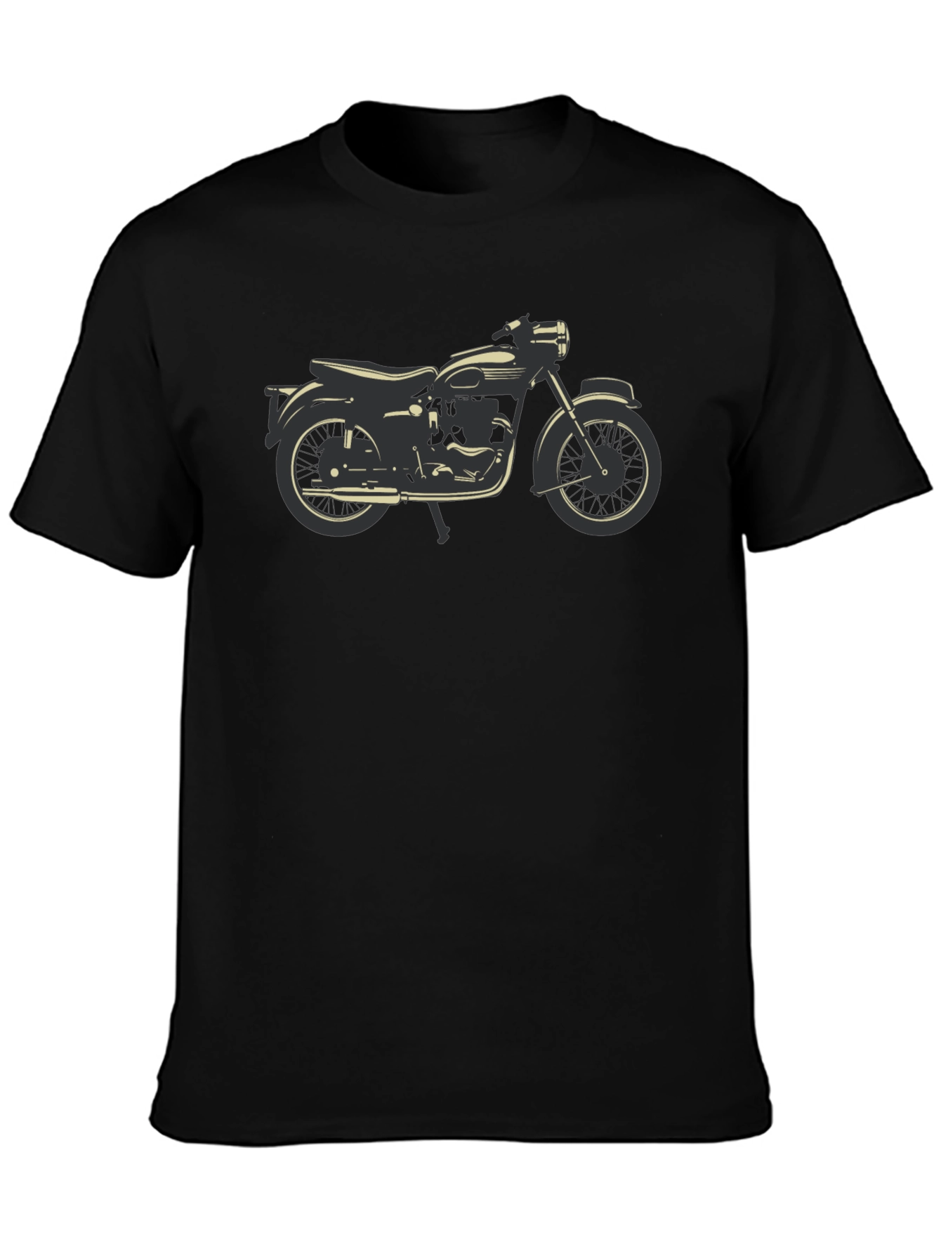 Classic Motorcycle Graphic Tee - Black