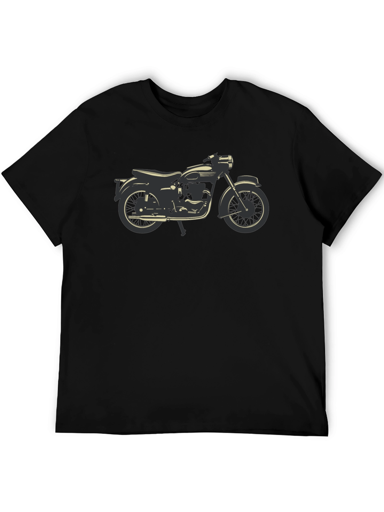 Classic Motorcycle Graphic Tee - Black