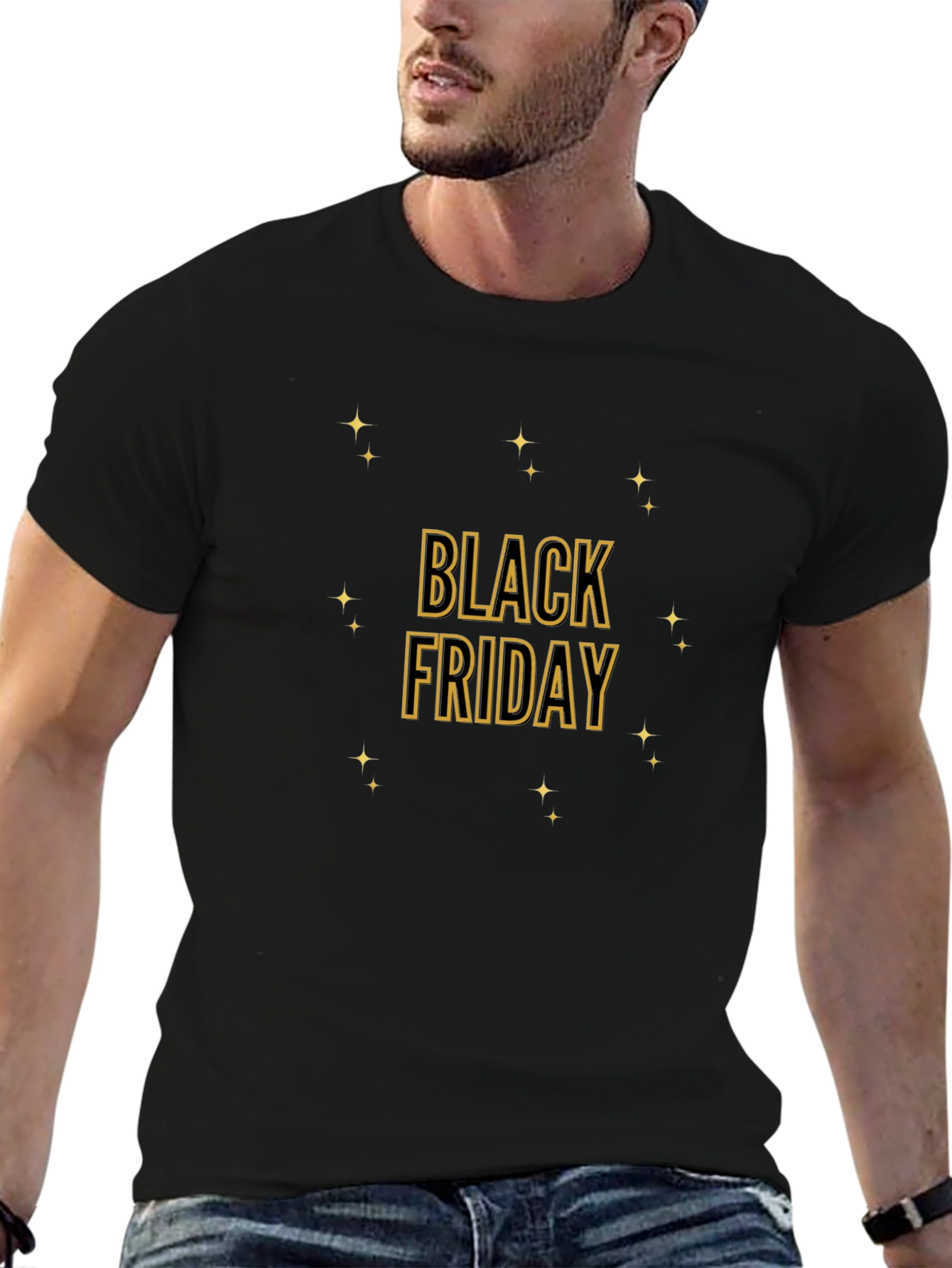 Black Friday Starry T-Shirt | Galaxy Star Graphic Tee | Holiday Sale Shirt | Gift Idea | Free Shipping $50+
