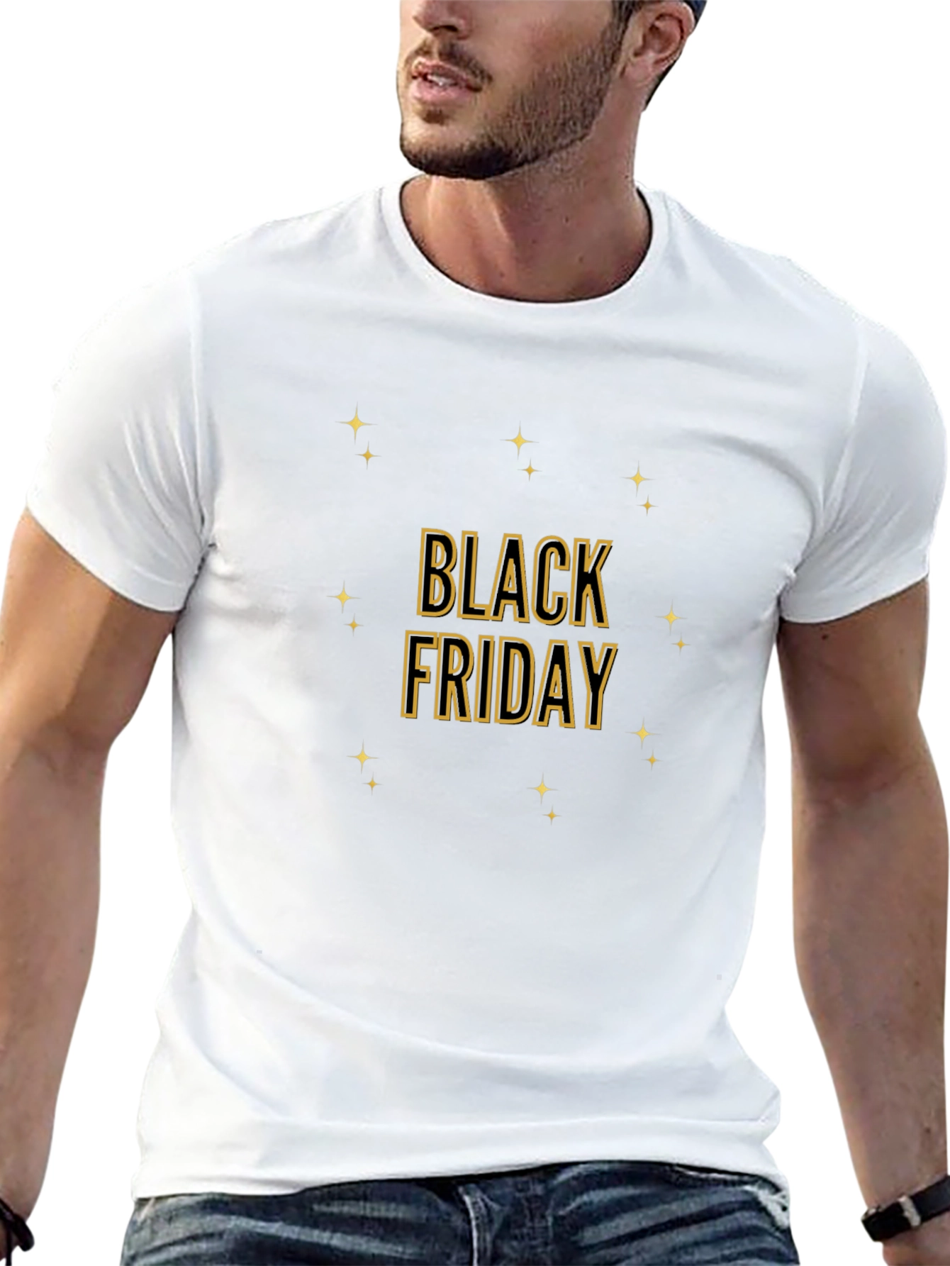 Black Friday Starry T-Shirt | Galaxy Star Graphic Tee | Holiday Sale Shirt | Gift Idea | Free Shipping $50+