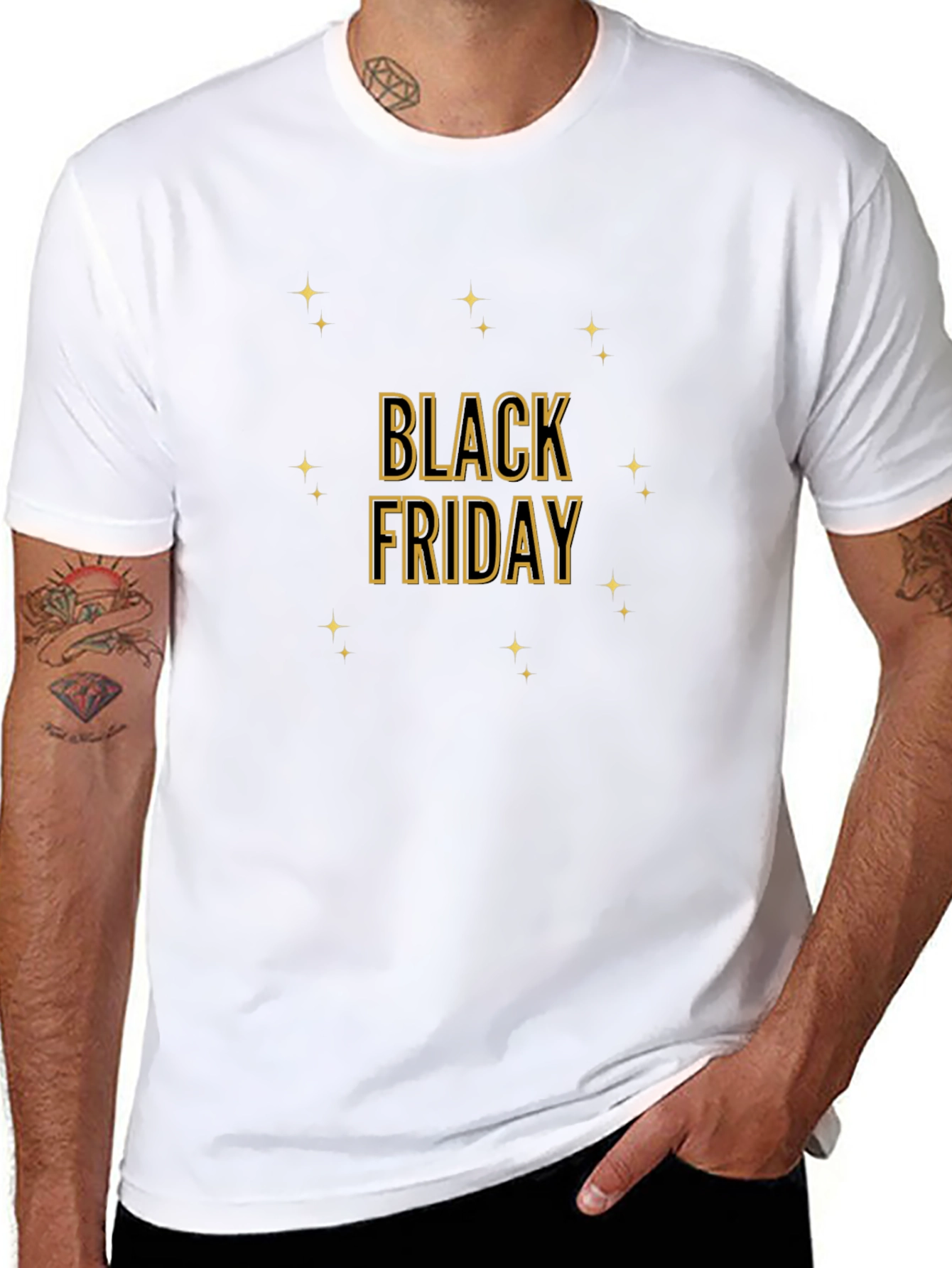 Black Friday Starry T-Shirt | Galaxy Star Graphic Tee | Holiday Sale Shirt | Gift Idea | Free Shipping $50+