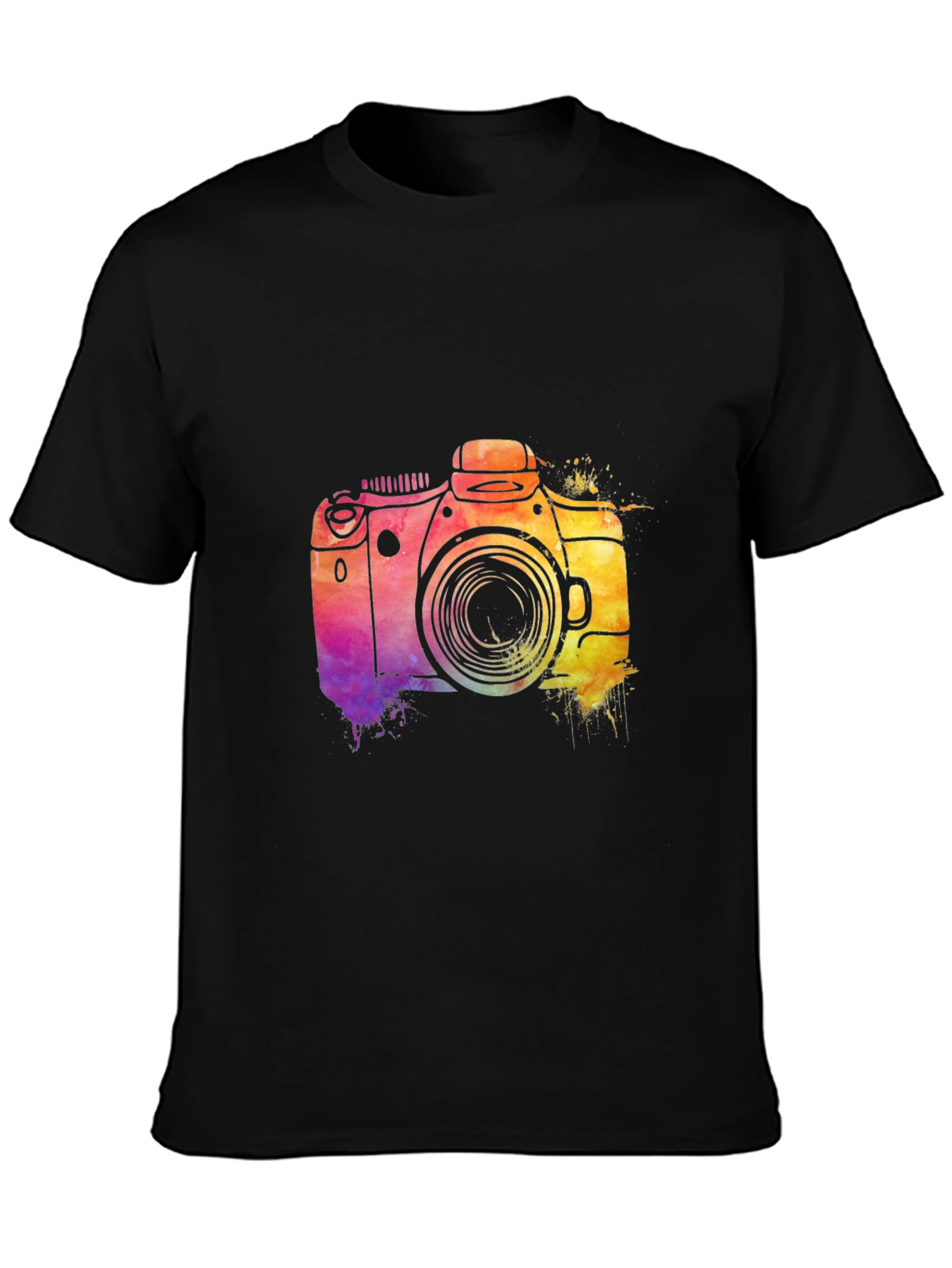 Watercolor Camera Graphic T-Shirt