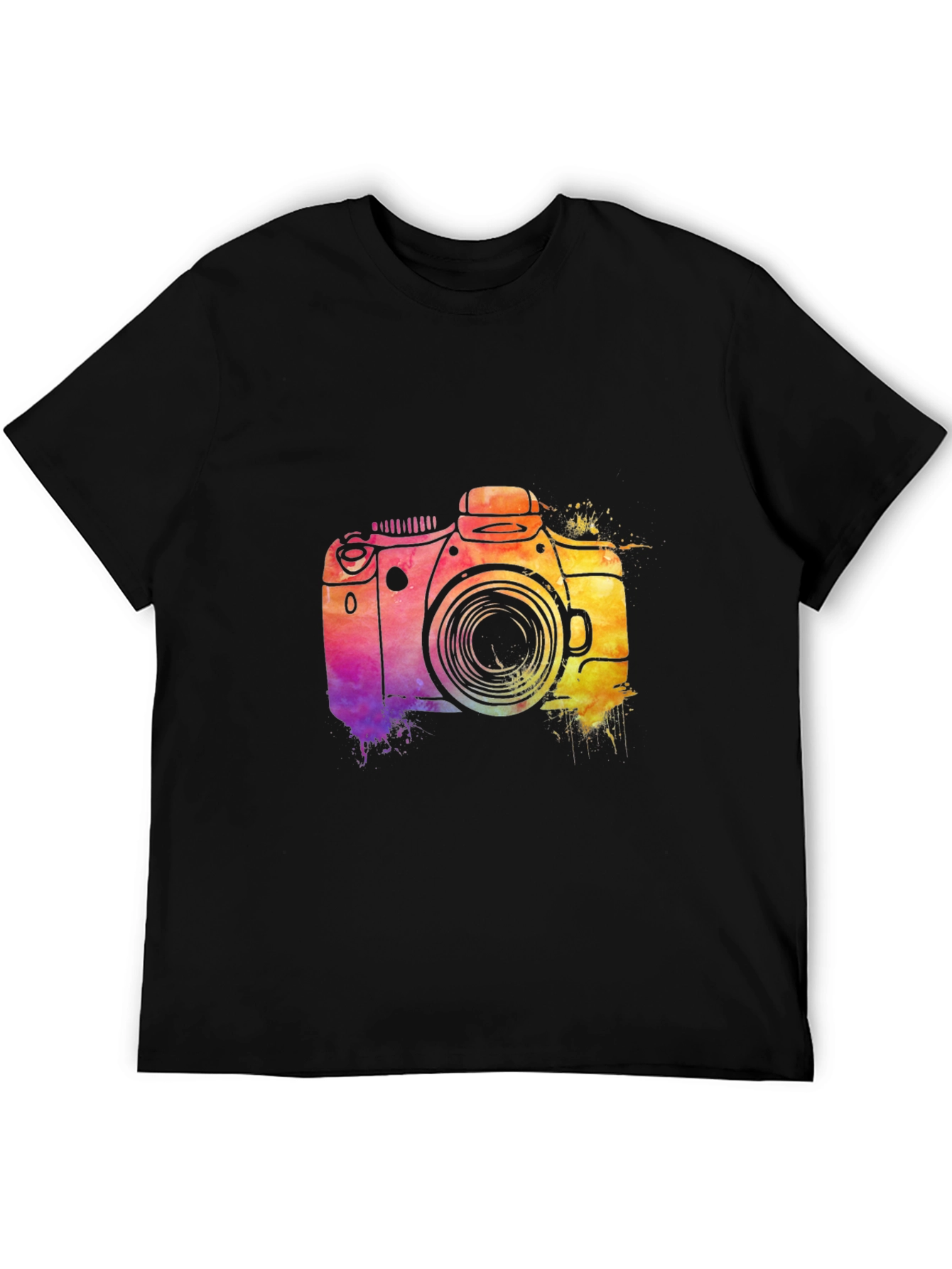 Watercolor Camera Graphic T-Shirt