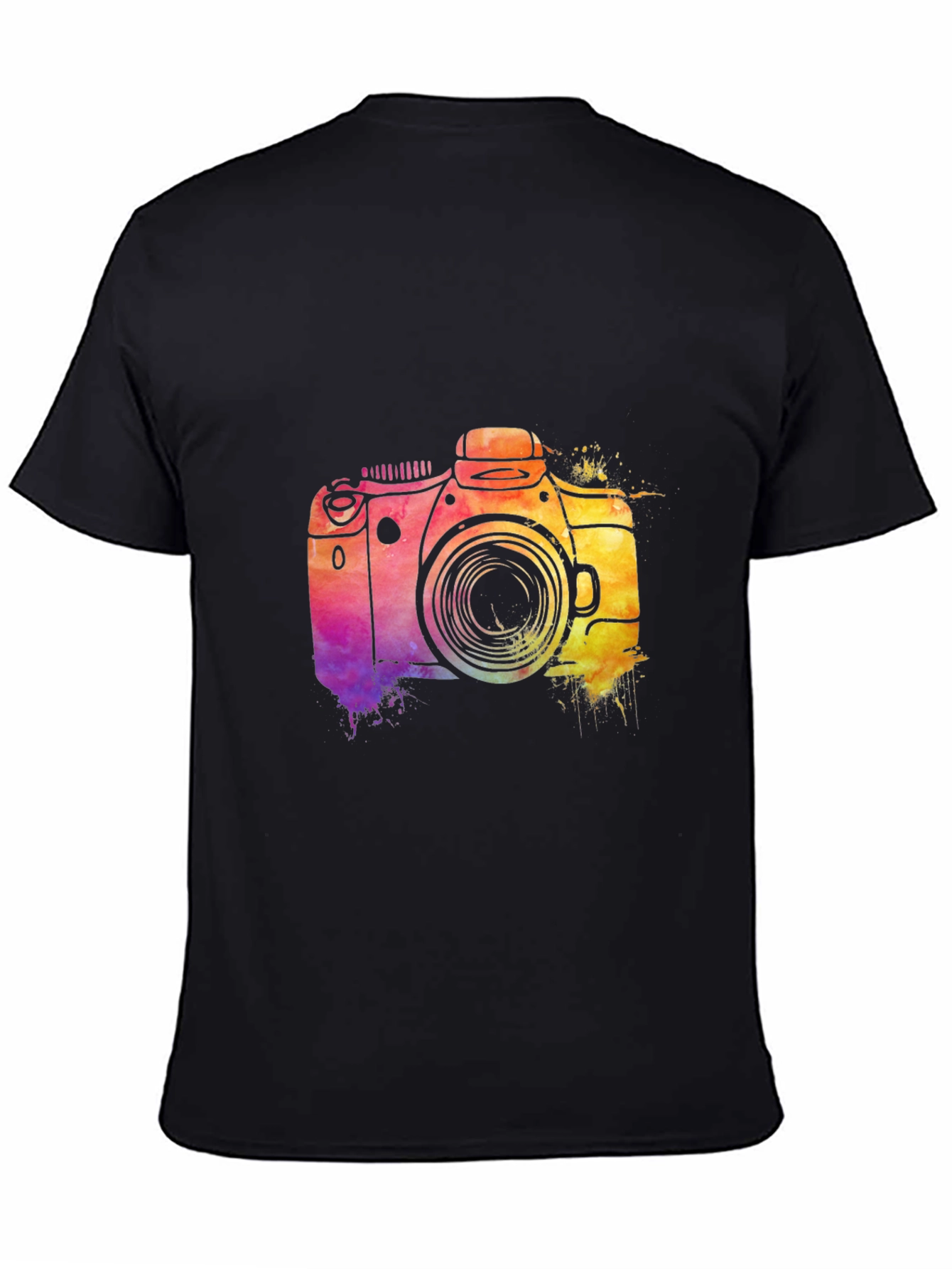 Watercolor Camera Graphic T-Shirt