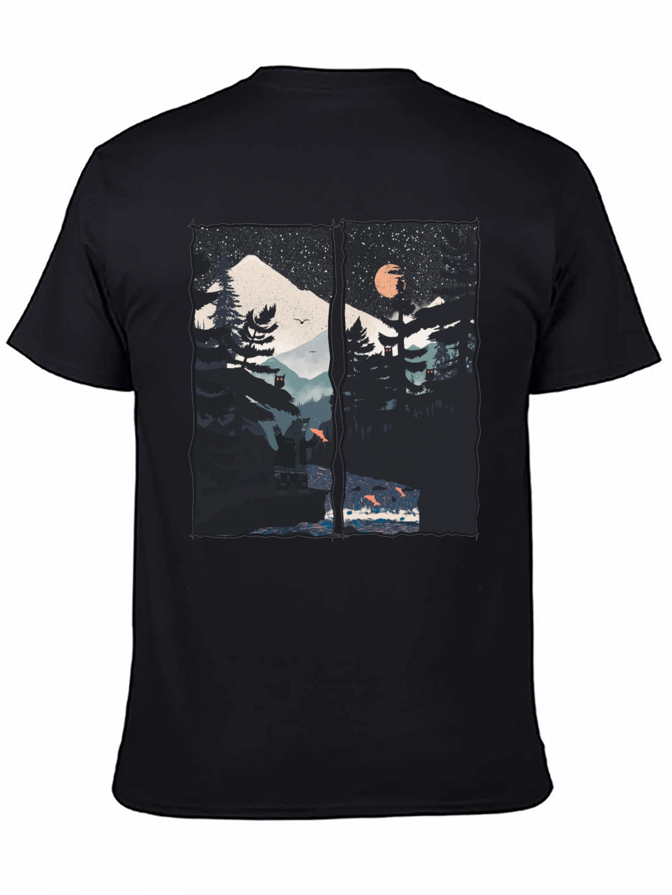 Scenic Mountain Print Mens T-Shirt