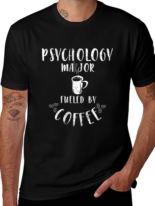 Psychology Major Fueled by Coffee Graphic Tee