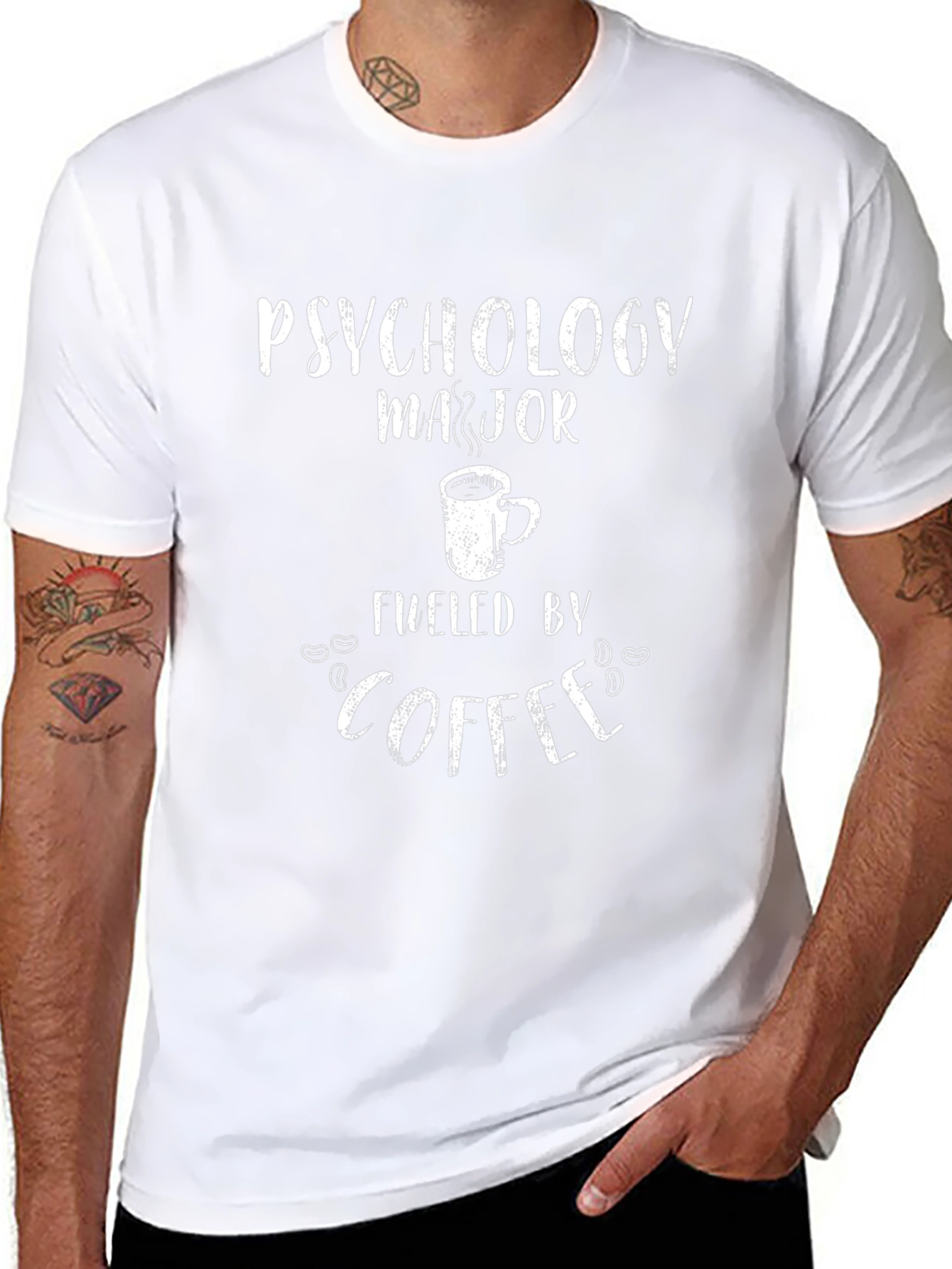 Psychology Major Fueled by Coffee Graphic Tee