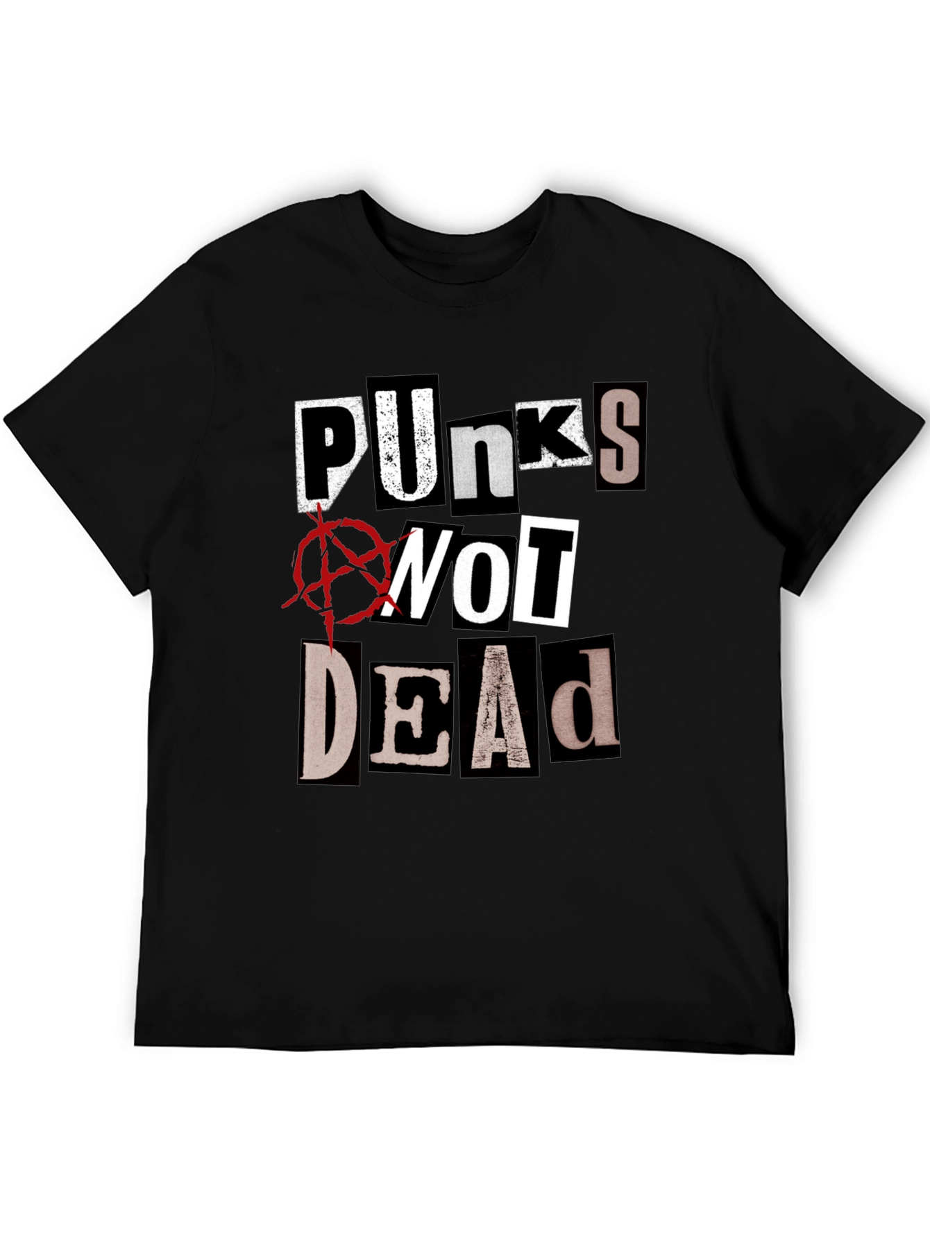 Punks Not Dead Graphic Tee - Black Cotton