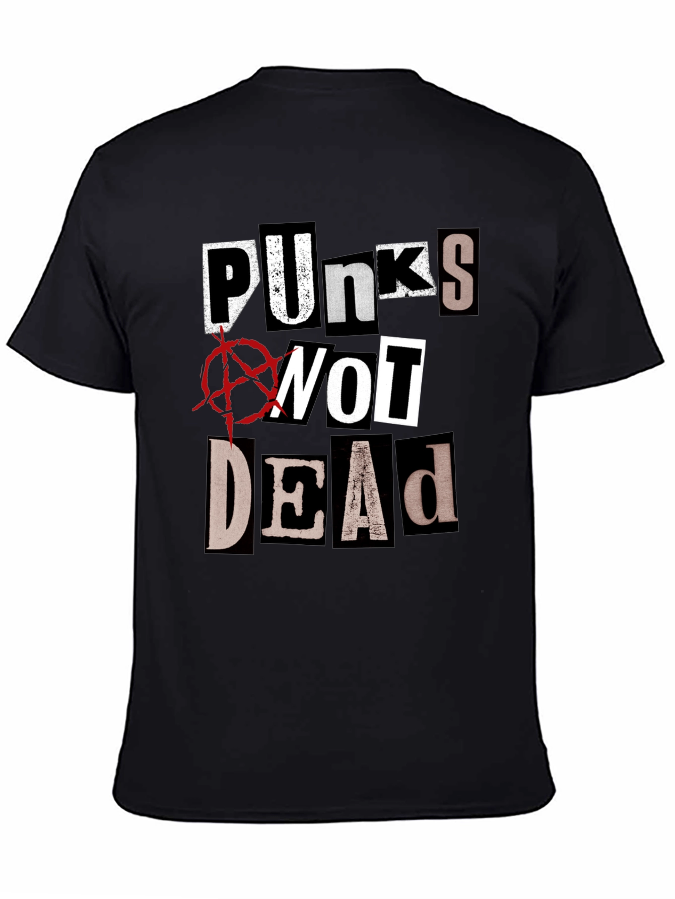 Punks Not Dead Graphic Tee - Black Cotton