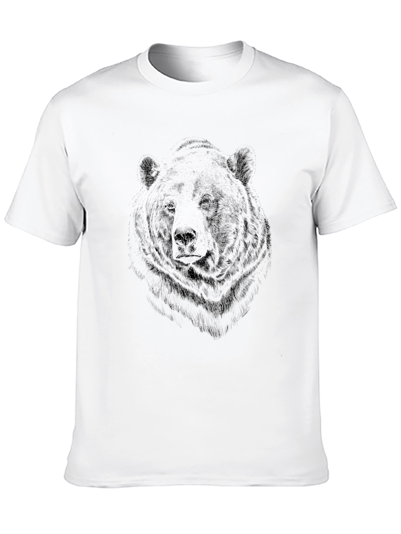 Bear Graphic Print Crew Neck T-Shirt