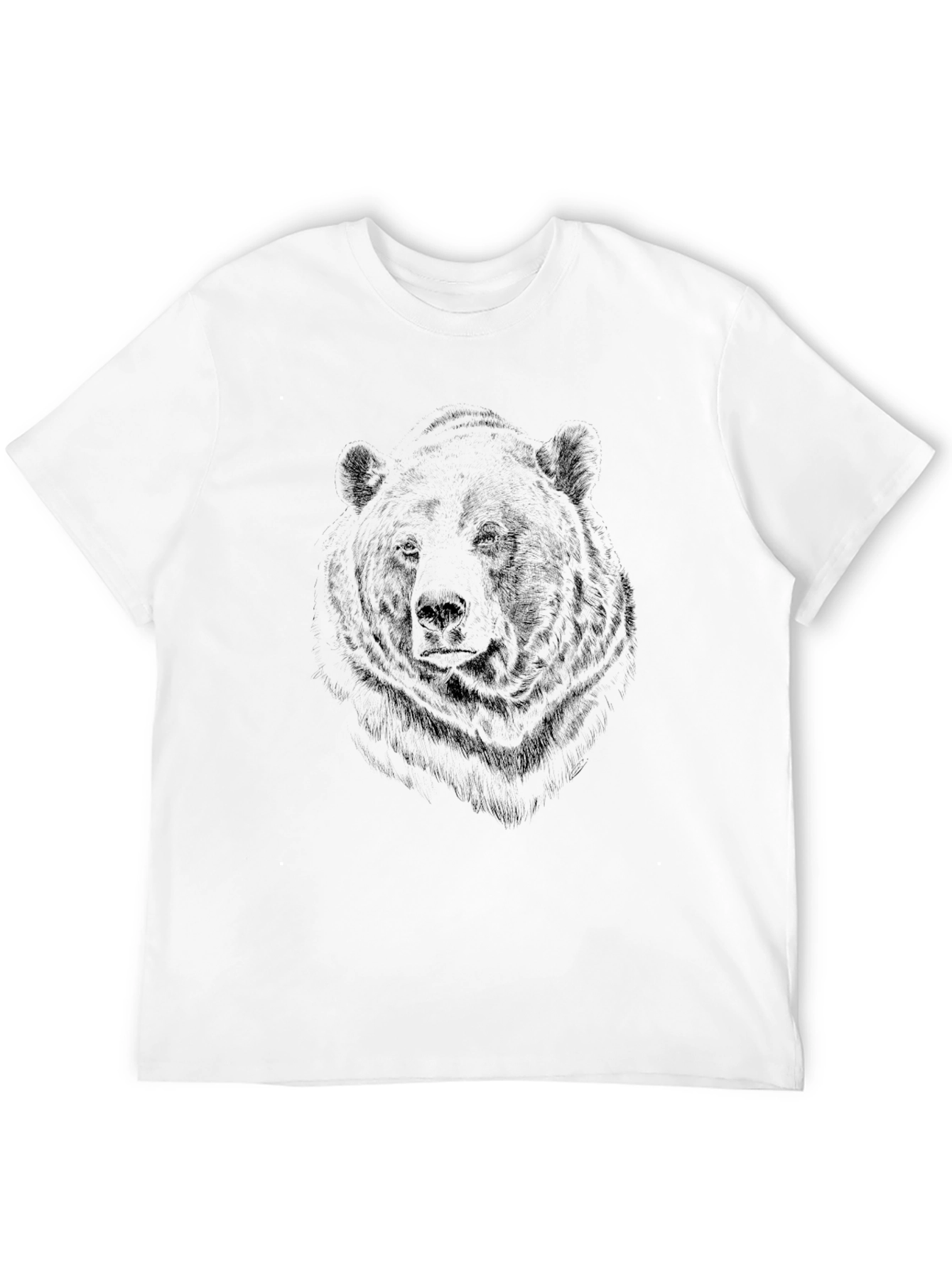 Bear Graphic Print Crew Neck T-Shirt