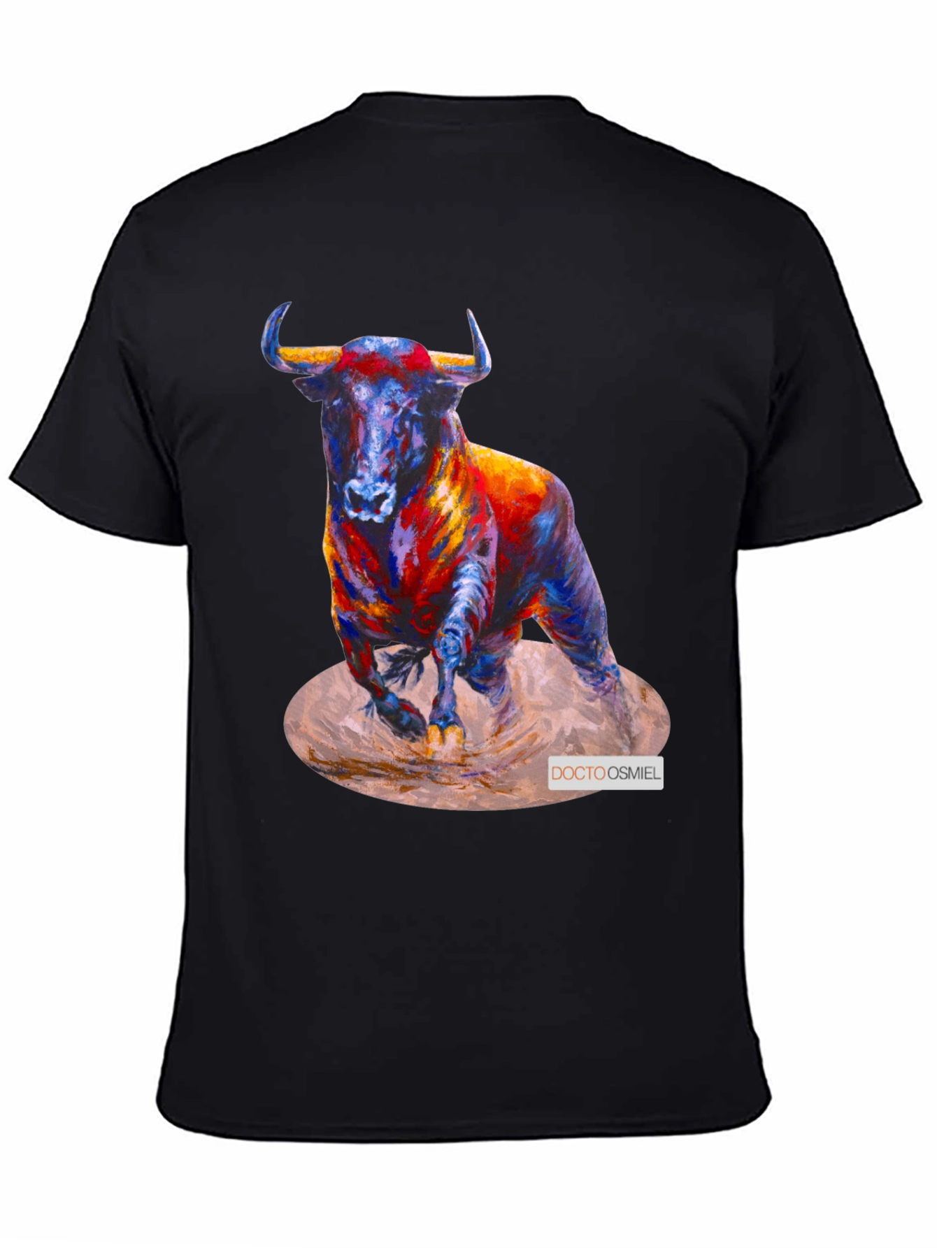 Bold Bull Graphic Tee - Vivid Animal Print
