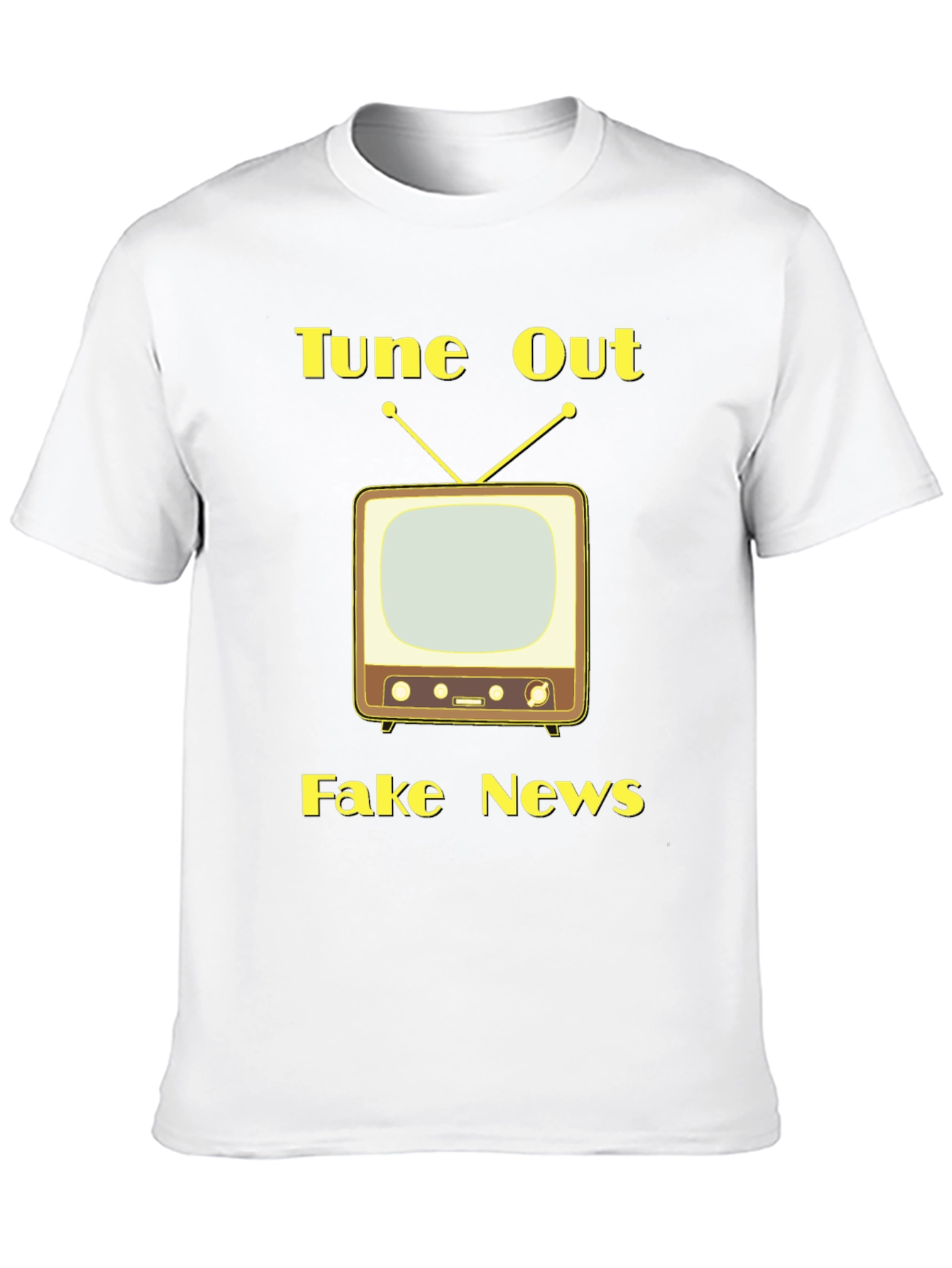 Tune Out Fake News Graphic Tee - Black