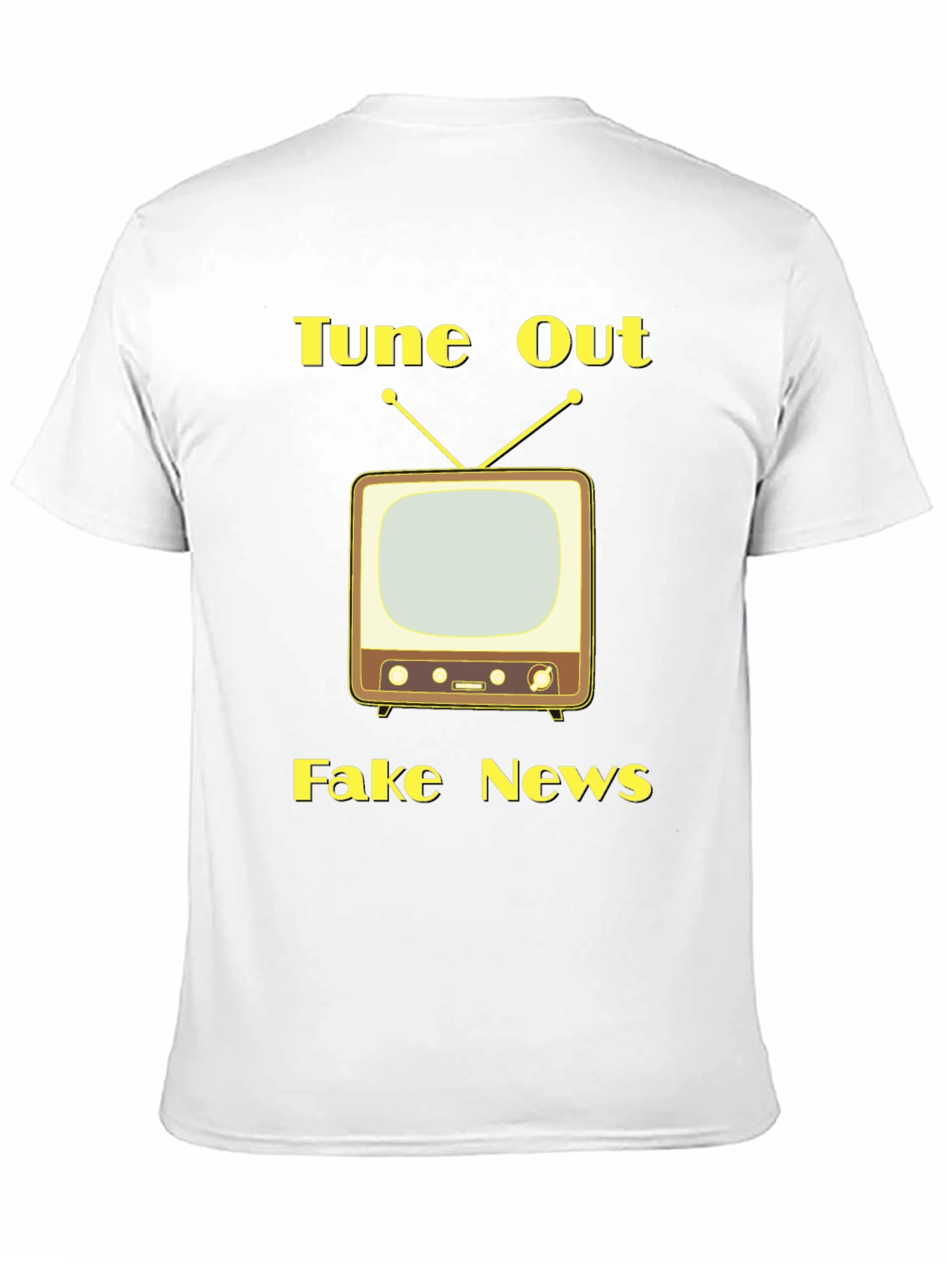 Tune Out Fake News Graphic Tee - Black