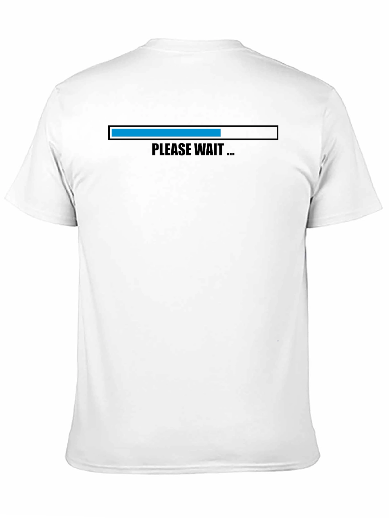 Mens Black Please Wait Graphic Tee