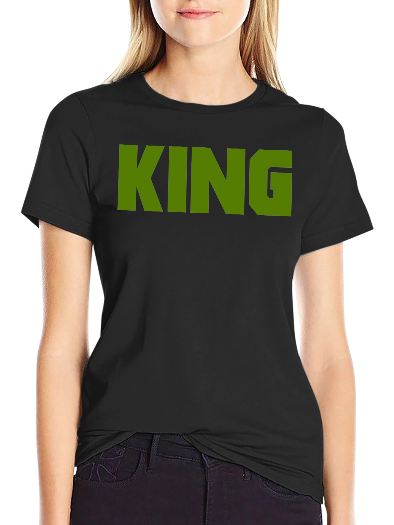King Graphic Tee - Black Cotton T-Shirt