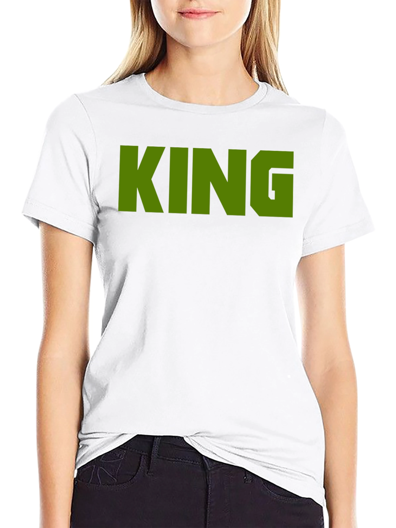 King Graphic Tee - Black Cotton T-Shirt