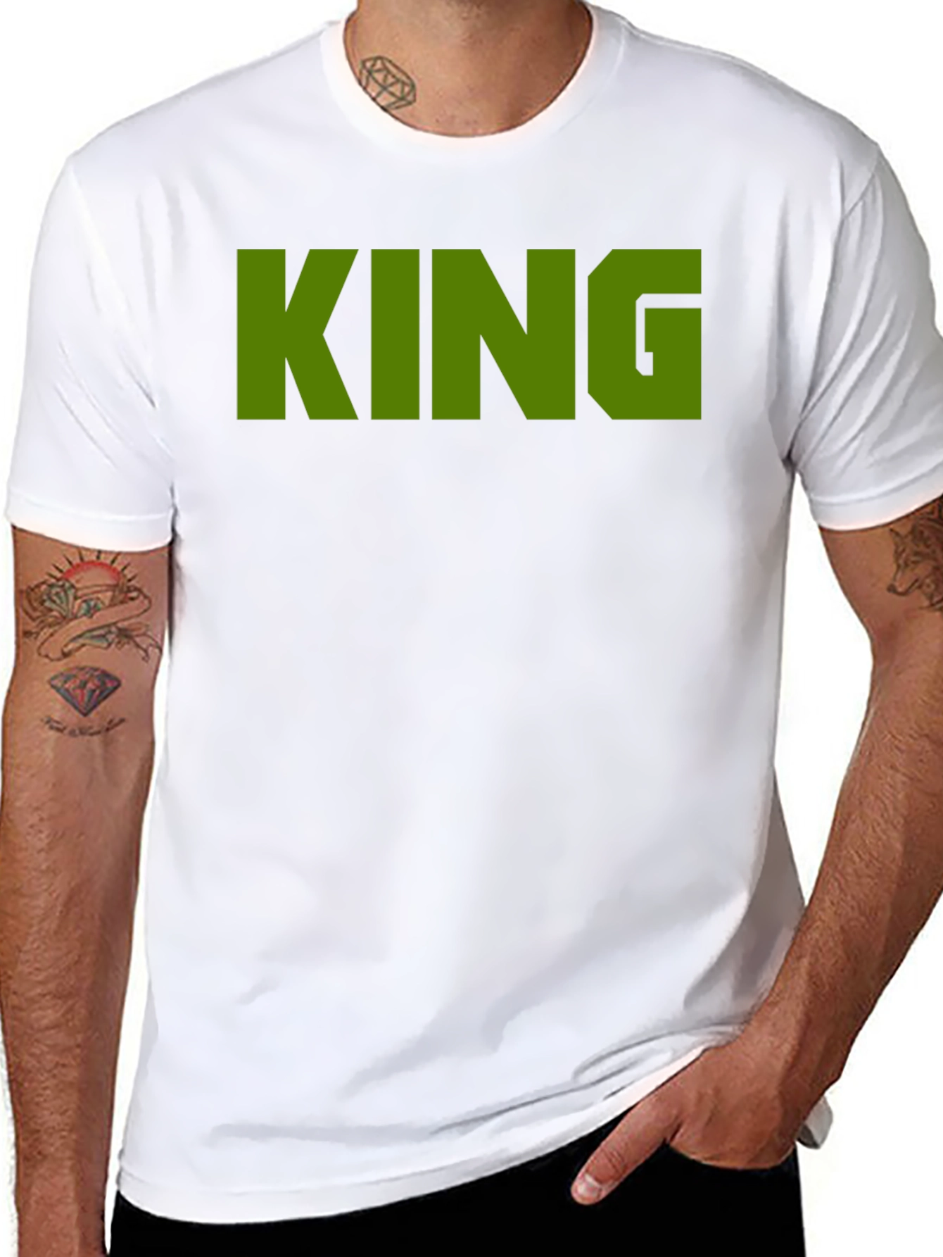 King Graphic Tee - Black Cotton T-Shirt