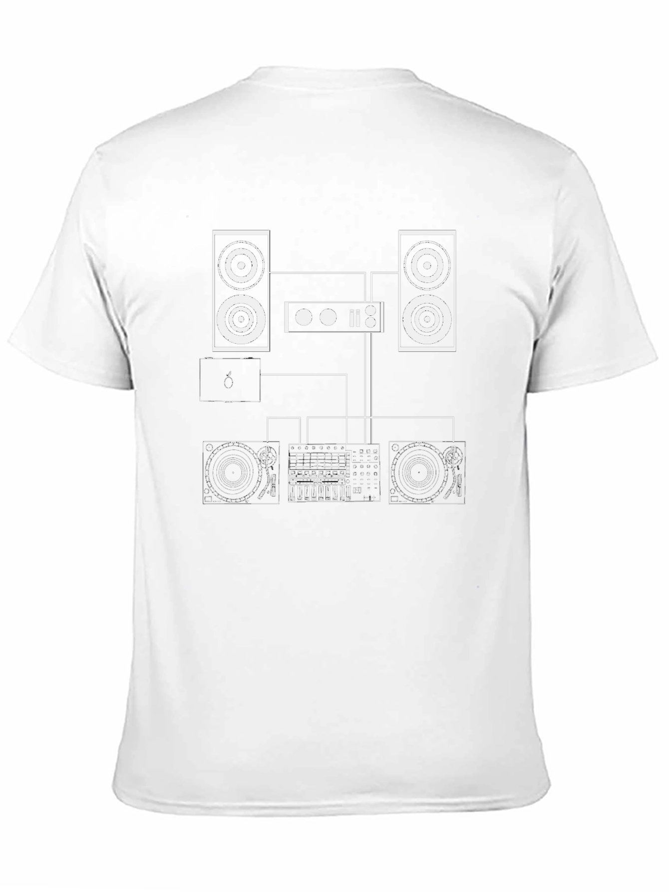 DJ Setup Graphic Tee - Black Turntable Music Shirt