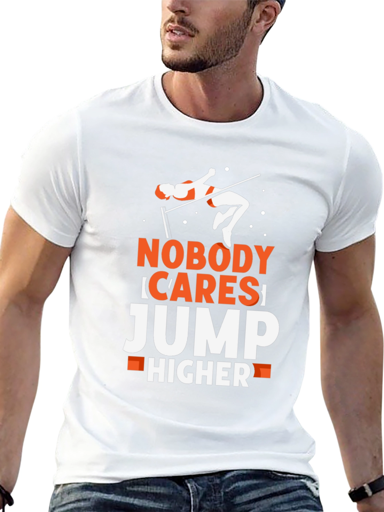 Motivational High Jump Graphic T-Shirt