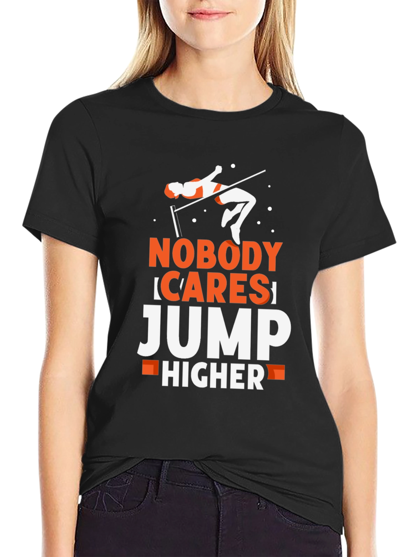 Motivational High Jump Graphic T-Shirt
