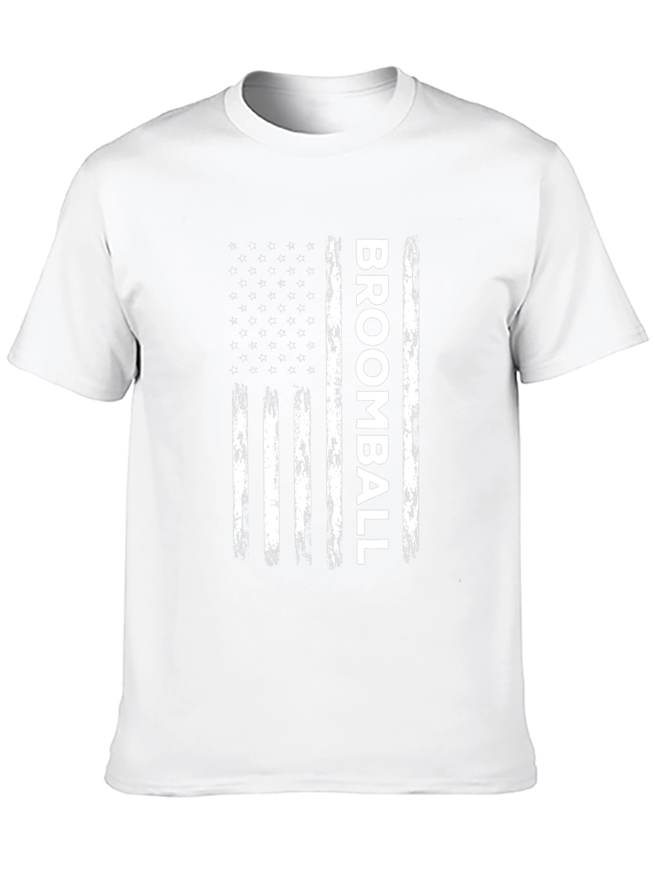 Broomball American Flag T-Shirt - Sporty Patriotic Tee