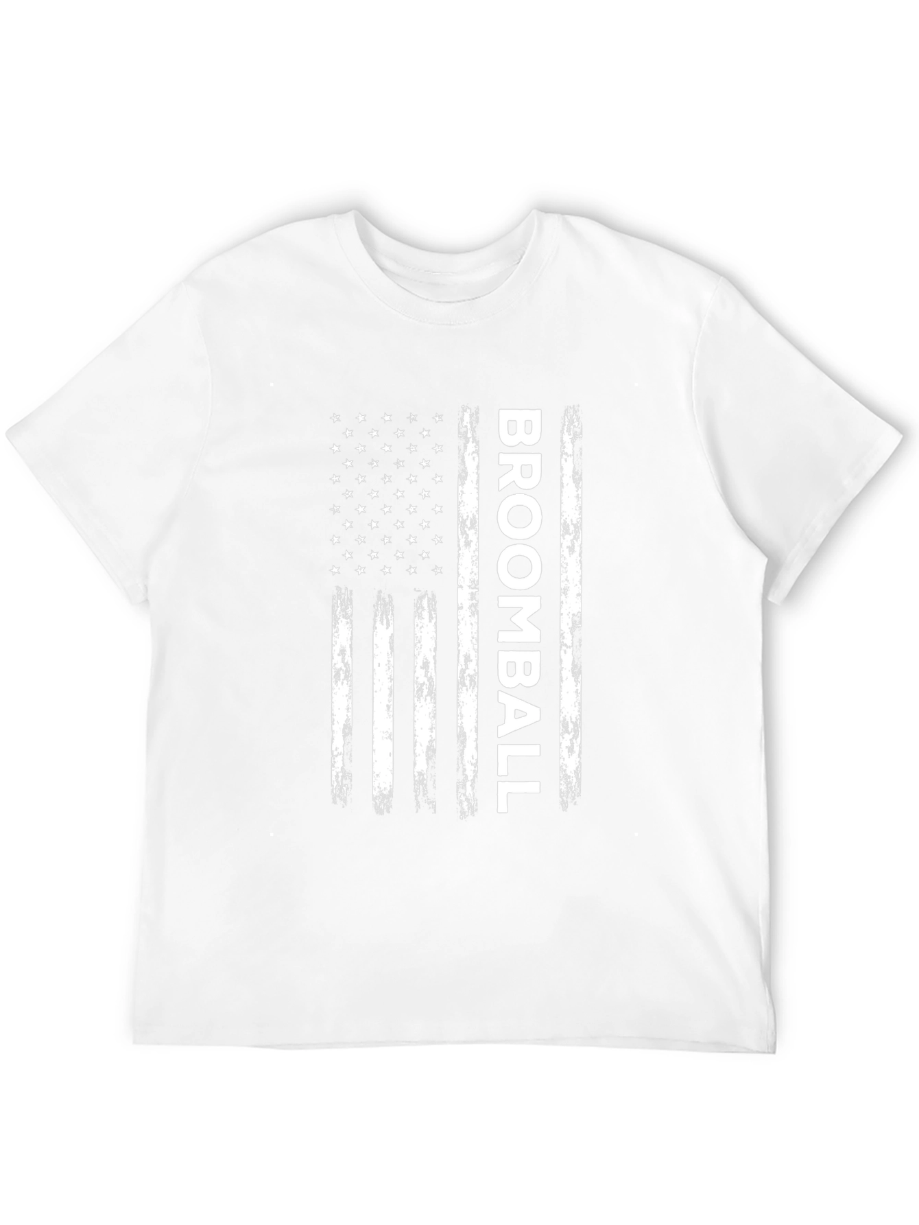 Broomball American Flag T-Shirt - Sporty Patriotic Tee