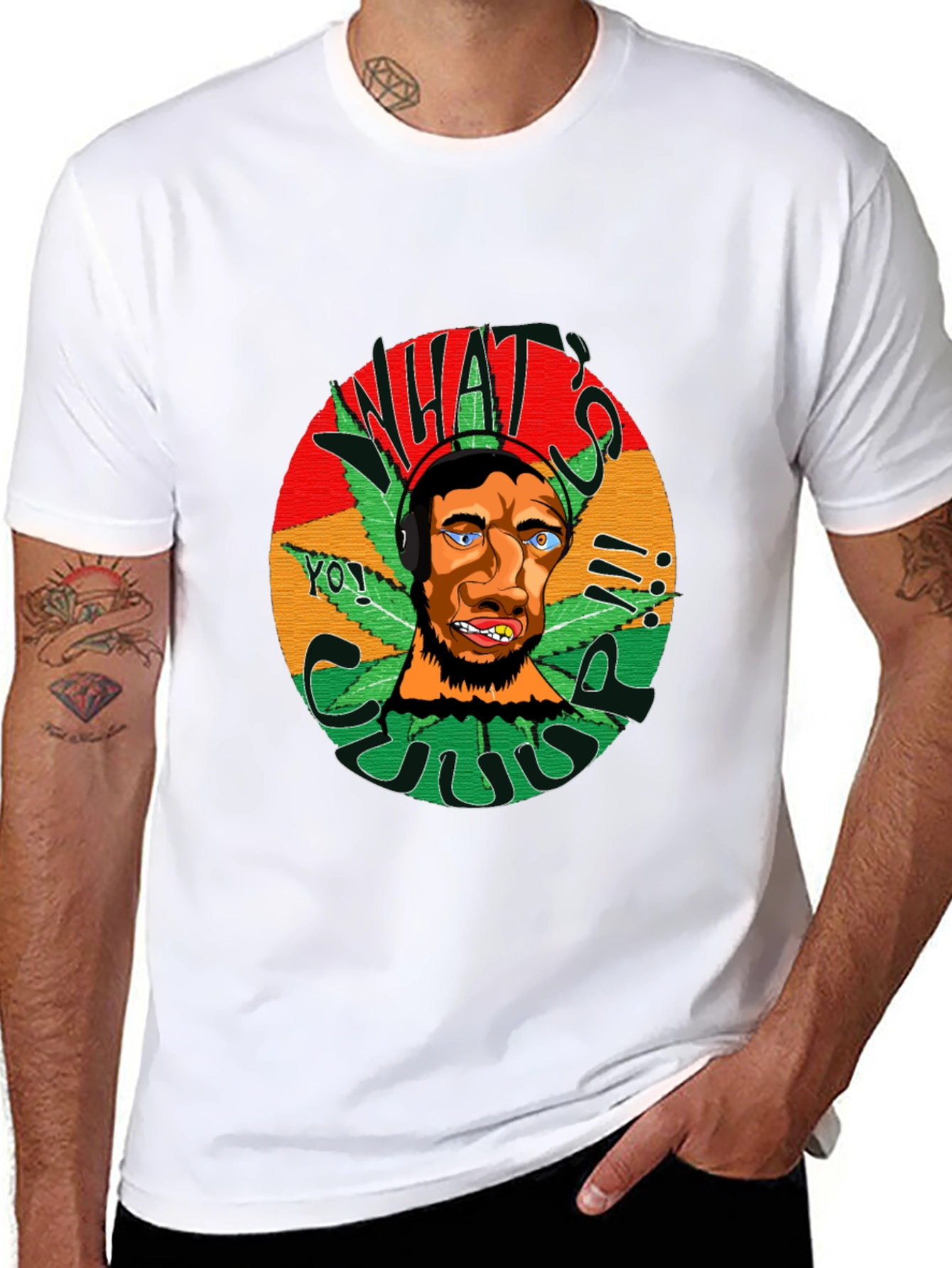 Rasta Man Graphic Black T-Shirt