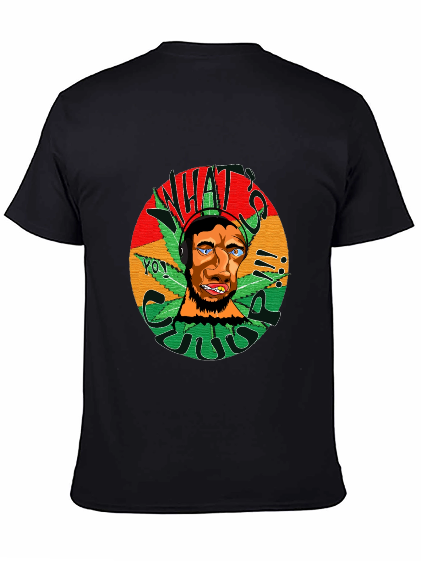 Rasta Man Graphic Black T-Shirt