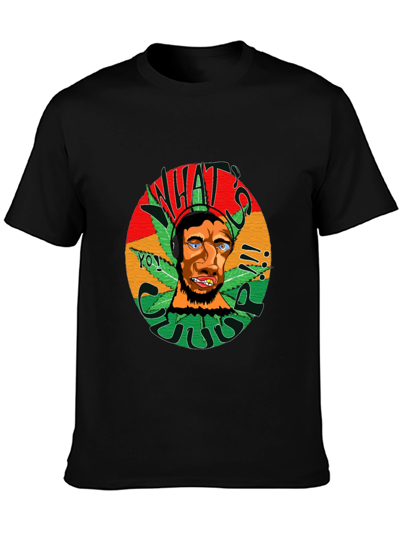 Rasta Man Graphic Black T-Shirt