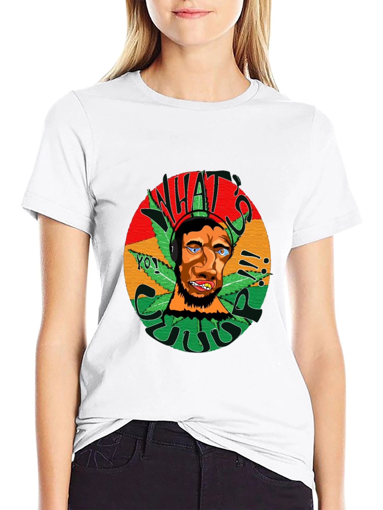 Rasta Man Graphic Black T-Shirt