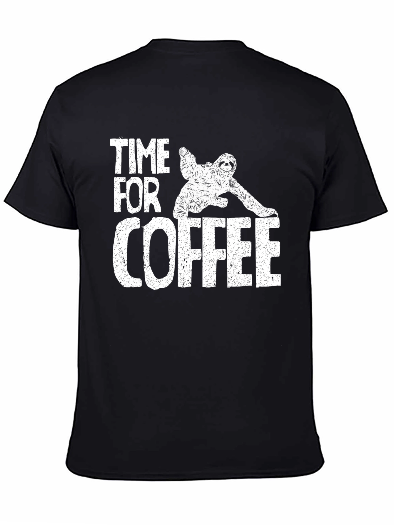 Time for Coffee Sloth Graphic T-Shirt