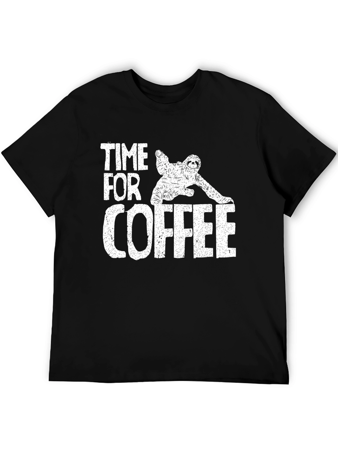 Time for Coffee Sloth Graphic T-Shirt