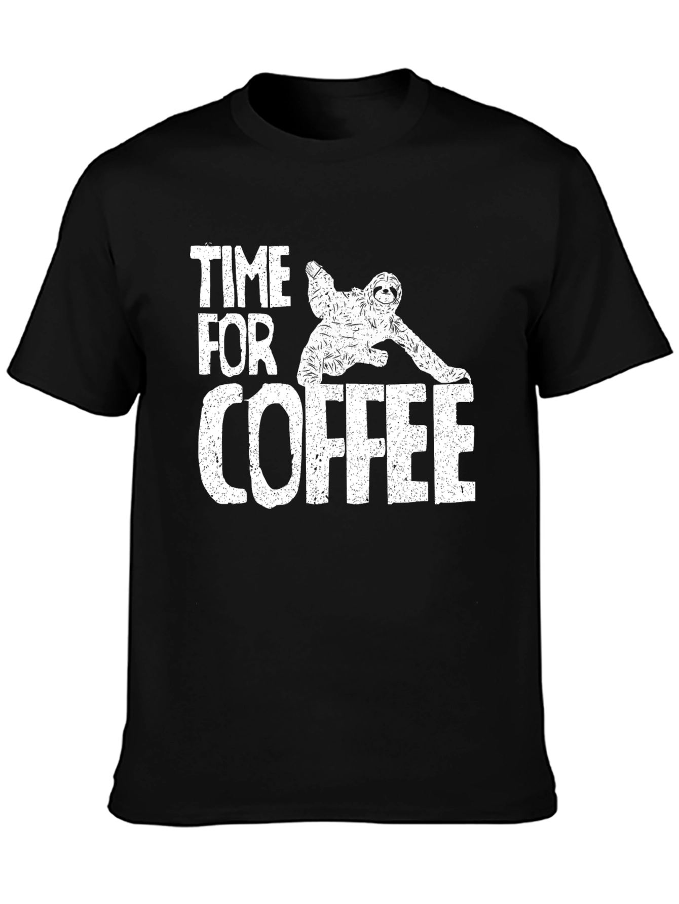 Time for Coffee Sloth Graphic T-Shirt