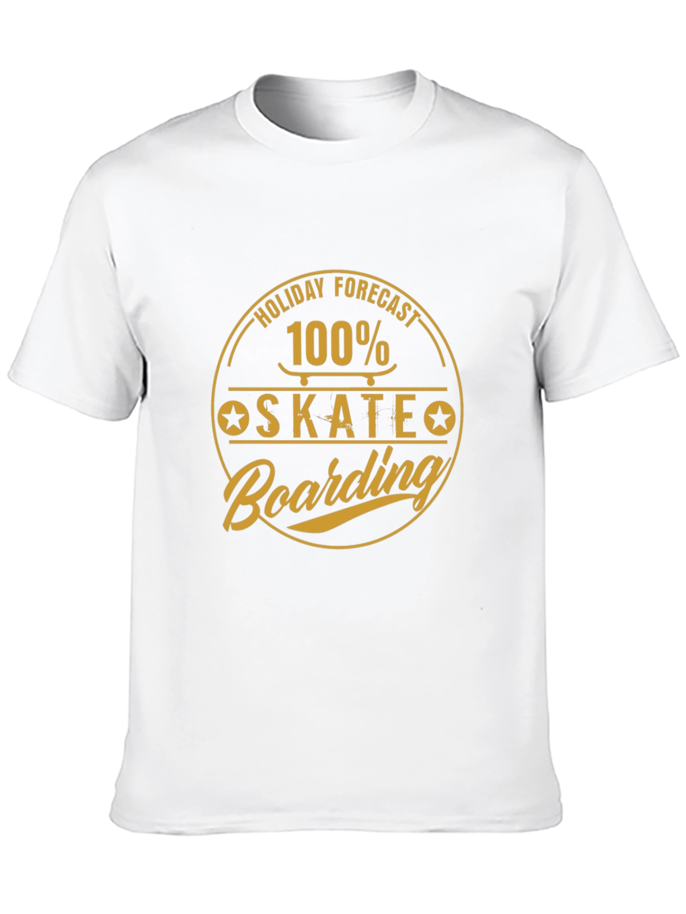Skateboarding Holiday Forecast Black Tee