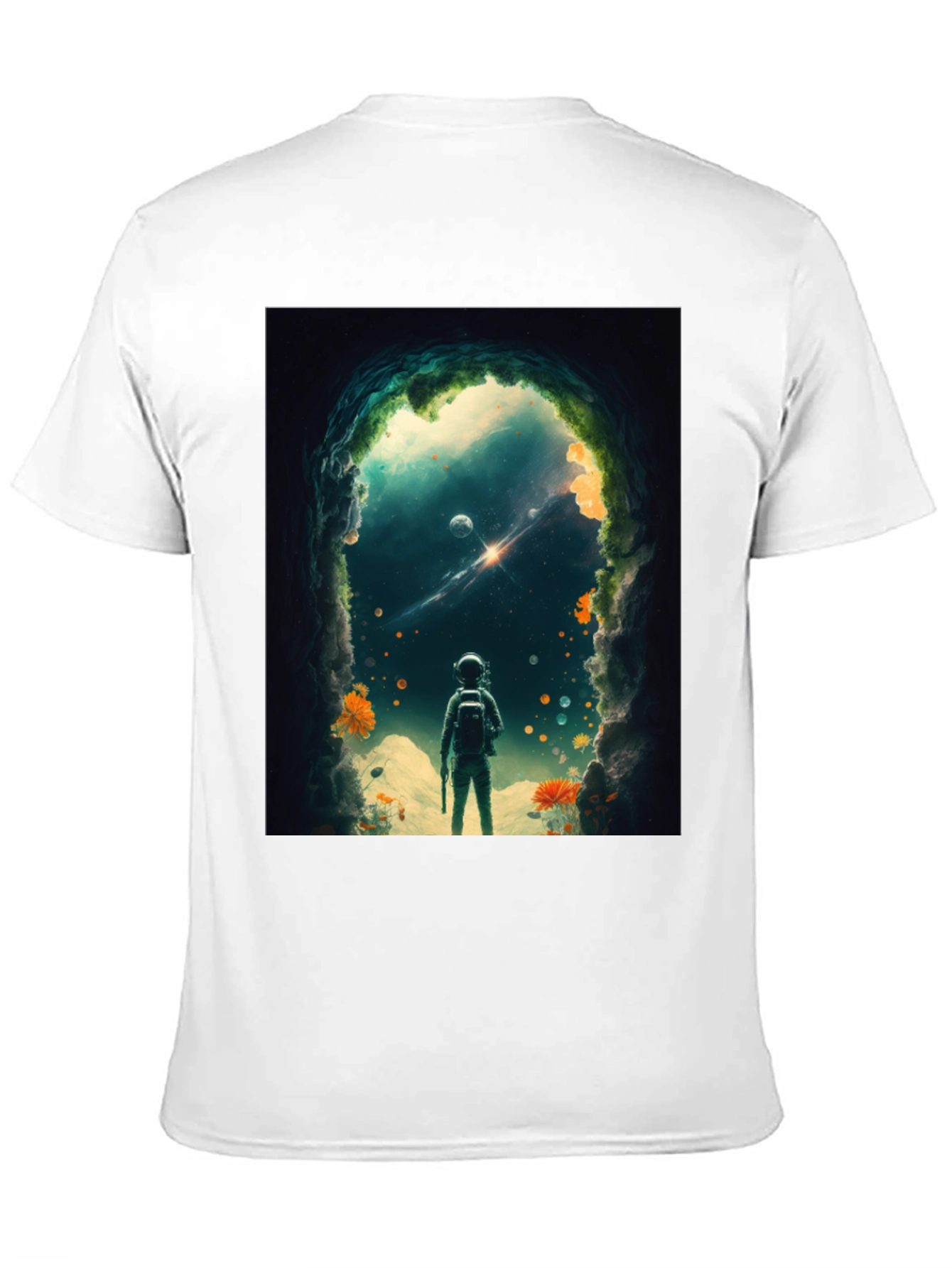 Astronaut in Space Portal Graphic T-Shirt