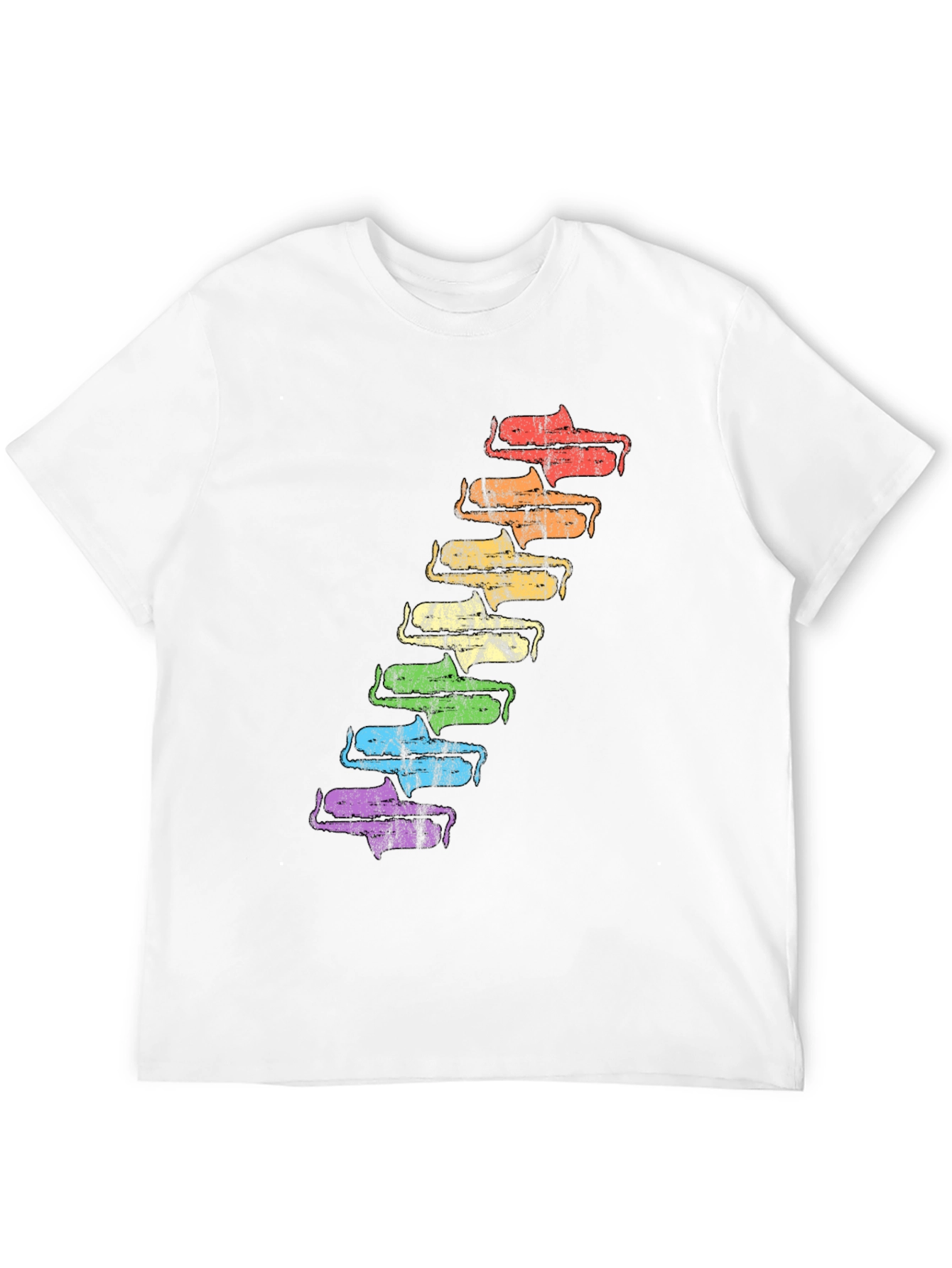 Retro Rainbow Saxophone T-Shirt - Unique Music Lover Tee