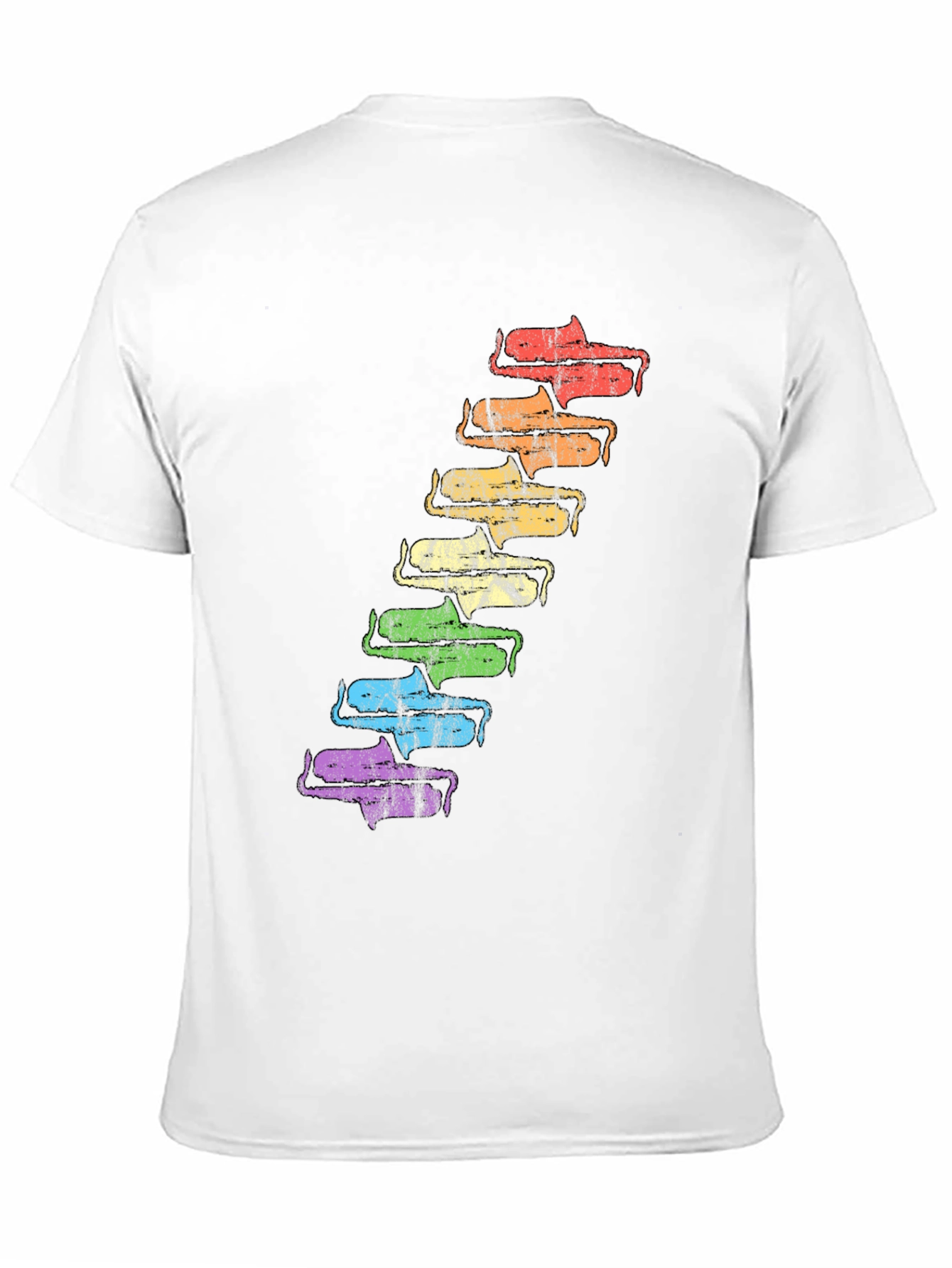 Retro Rainbow Saxophone T-Shirt - Unique Music Lover Tee