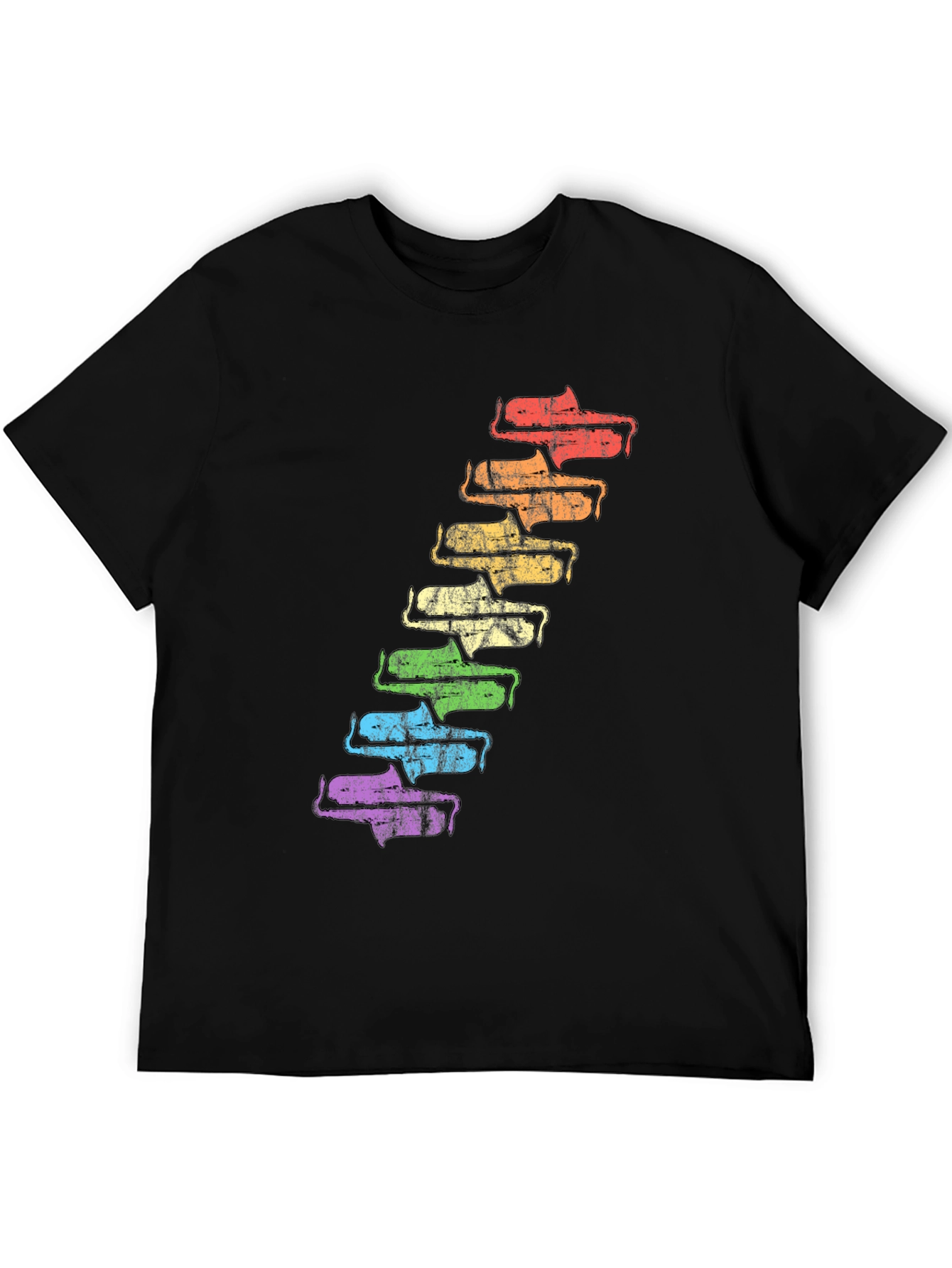 Retro Rainbow Saxophone T-Shirt - Unique Music Lover Tee