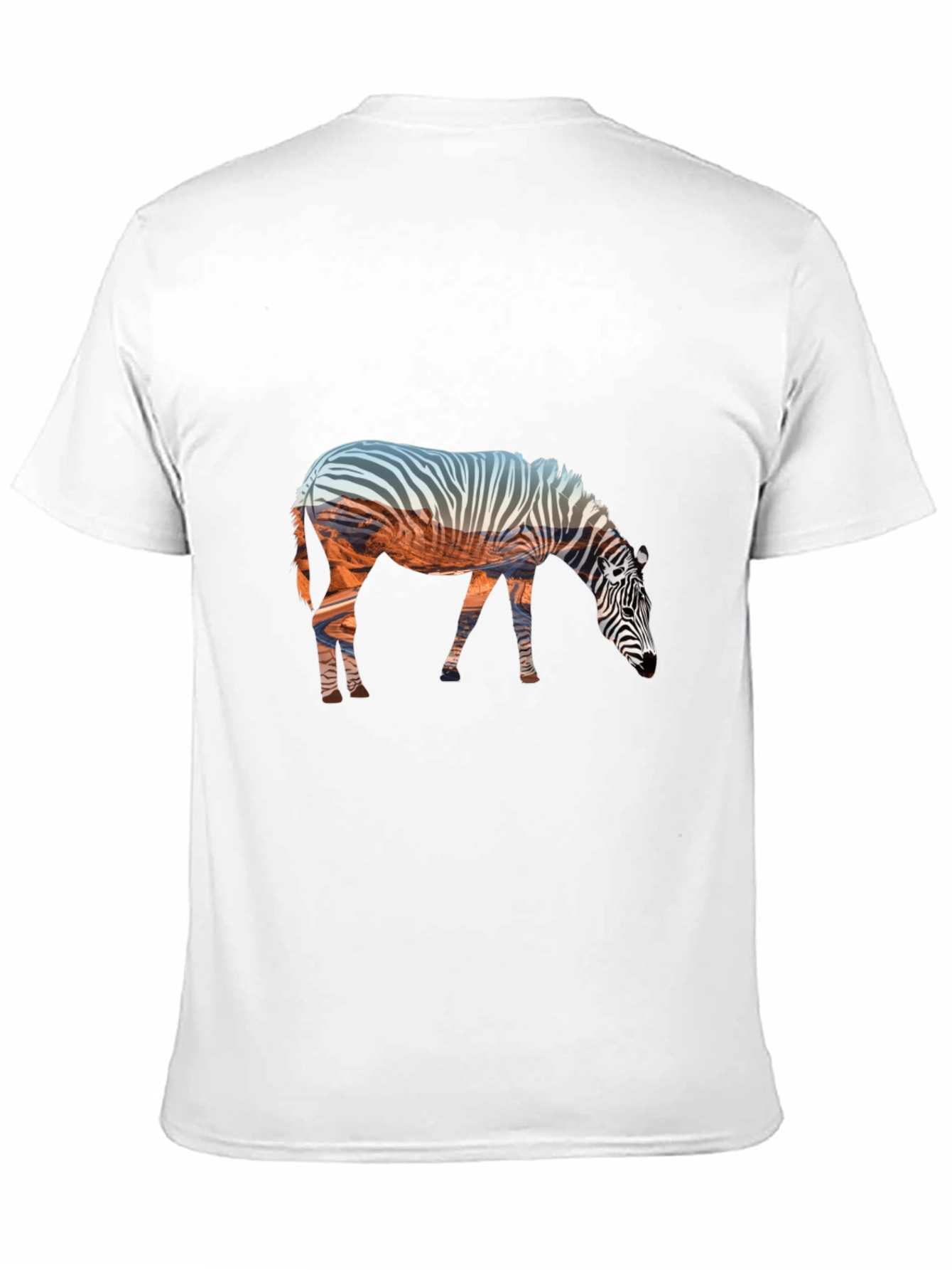 Zebra Silhouette Graphic Print Tee