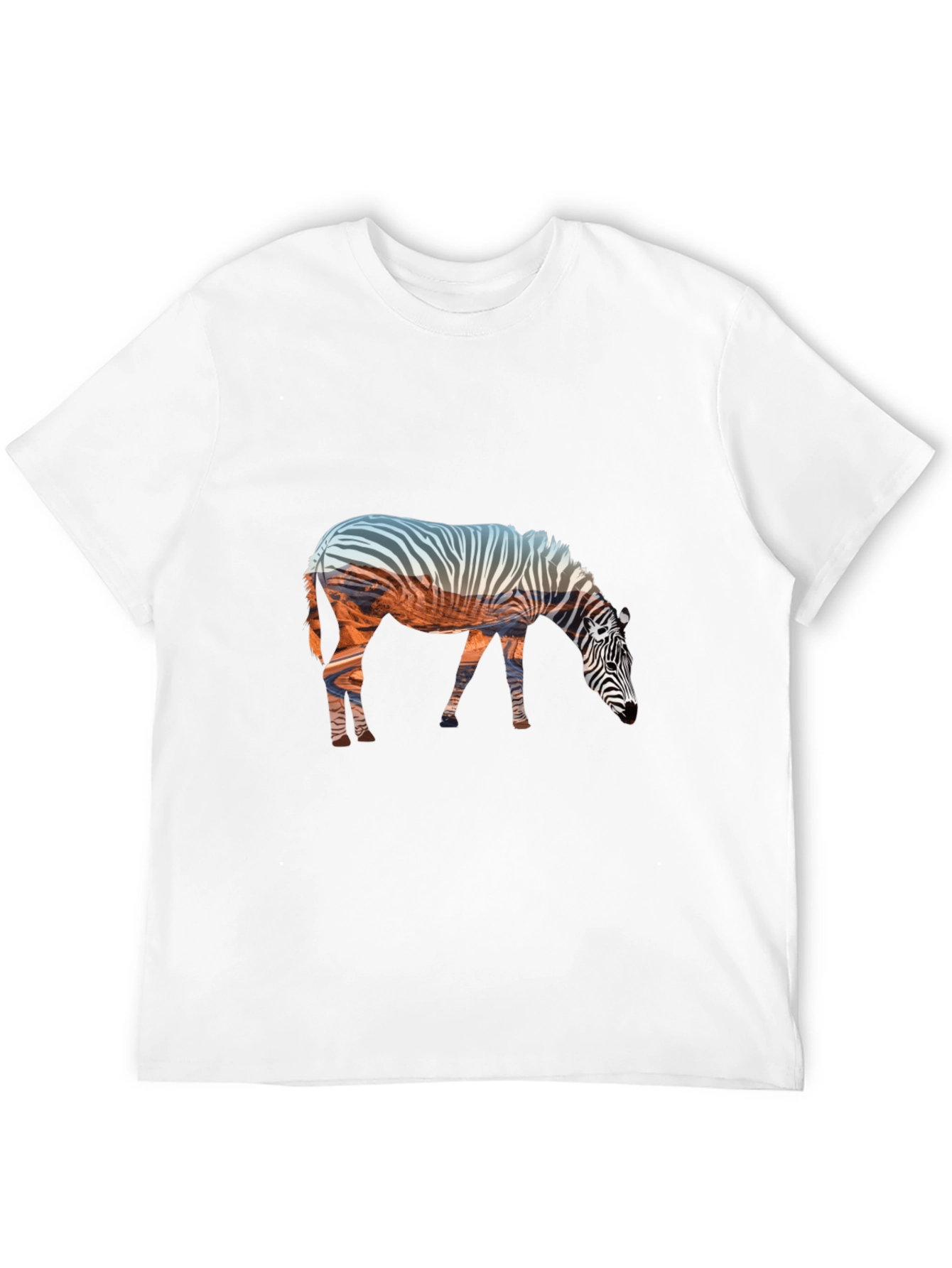 Zebra Silhouette Graphic Print Tee