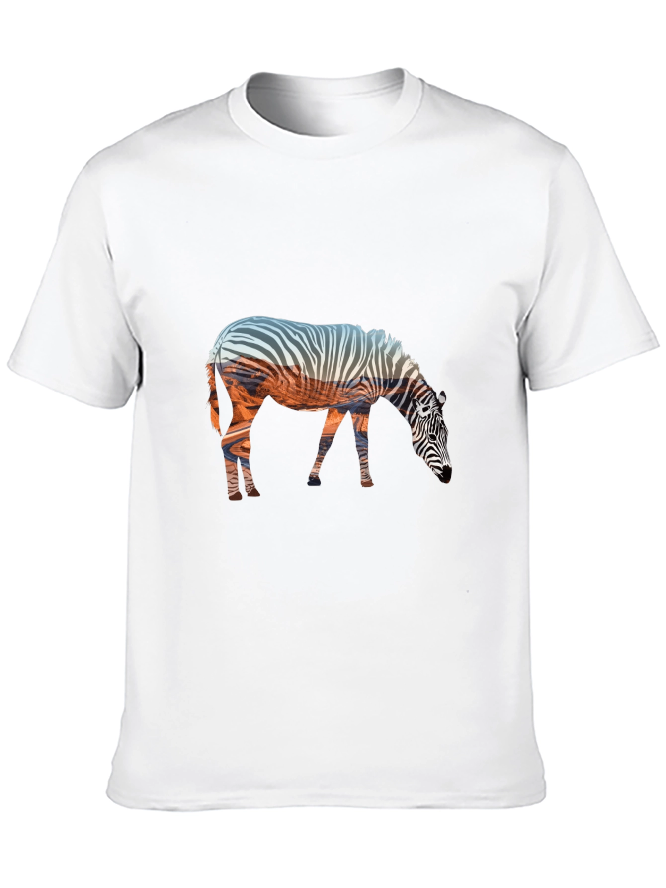 Zebra Silhouette Graphic Print Tee