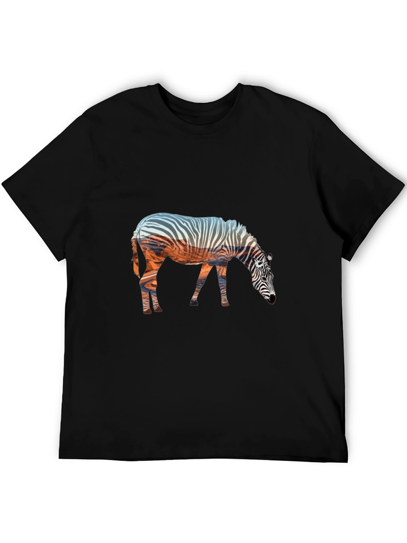 Zebra Silhouette Graphic Print Tee